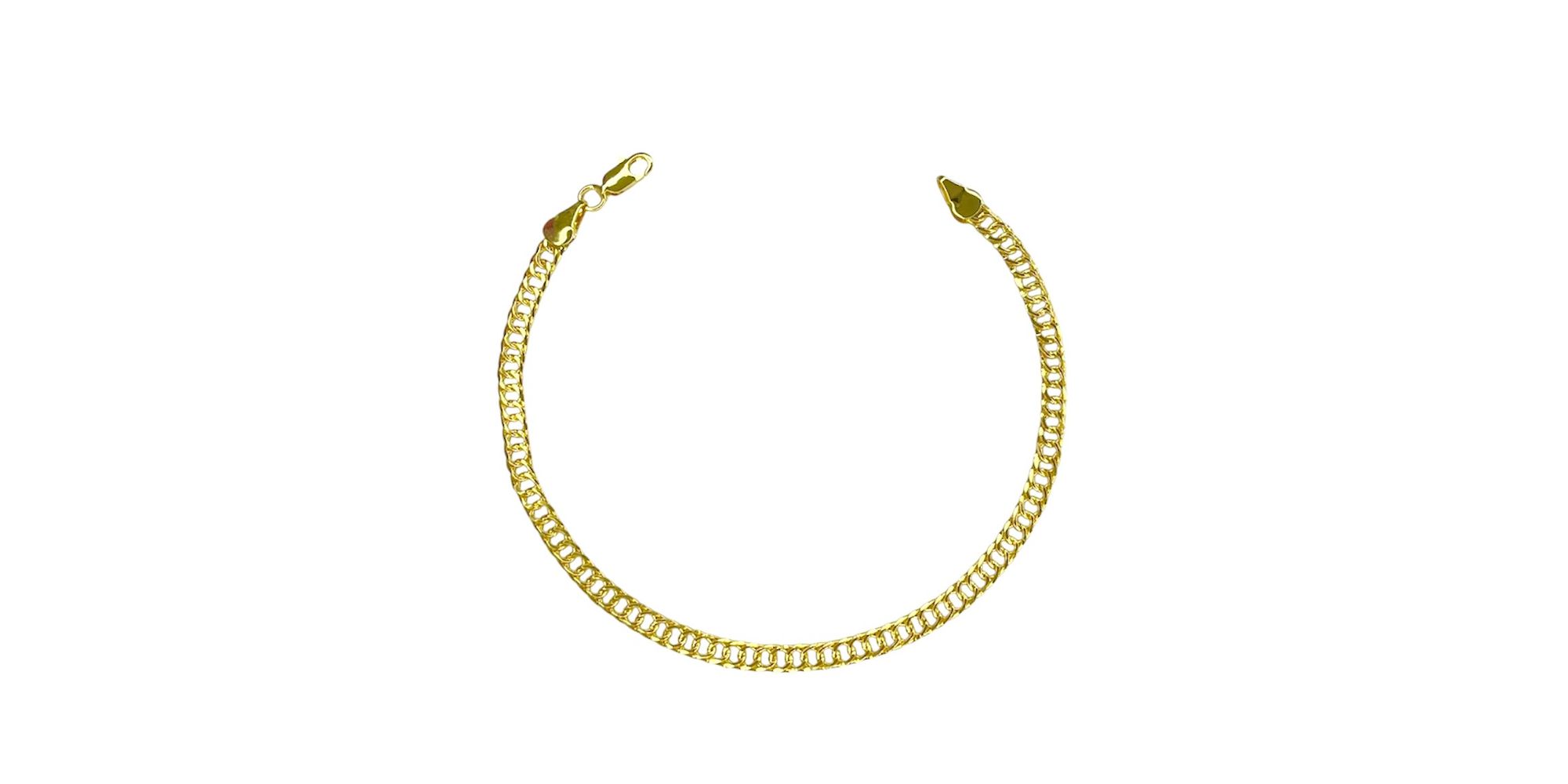 Pulseira Grumet Dupla Banhado A Ouro 18K
