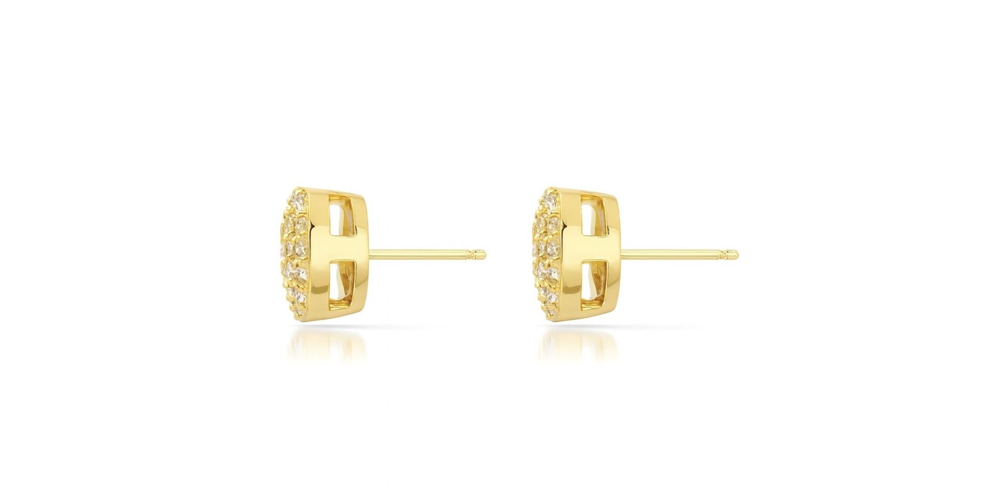 Brinco Matrix Tenns Redondo Banhado a Ouro 18K 