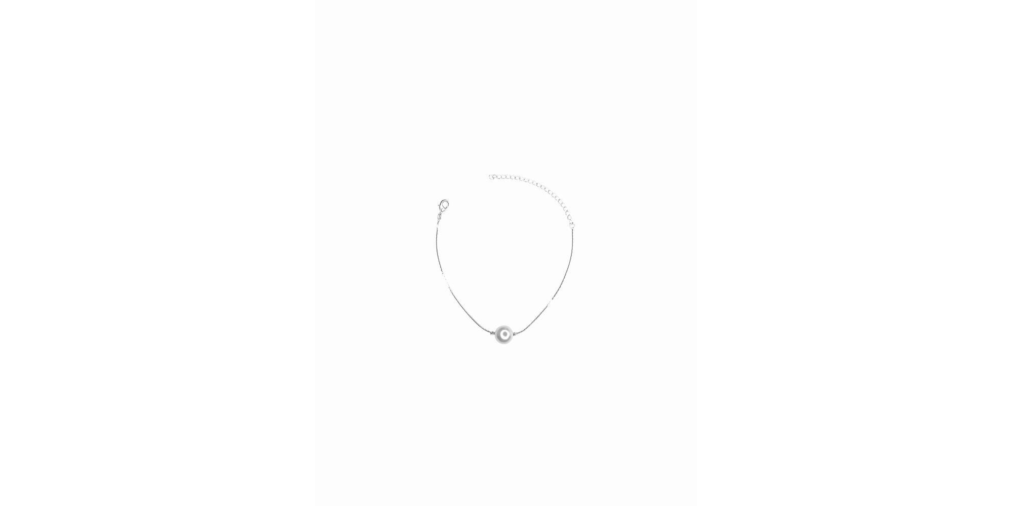Pulseira Malha L90 Pérola Única Banhado A Prata 92... - RC JOIAS BY RUDI