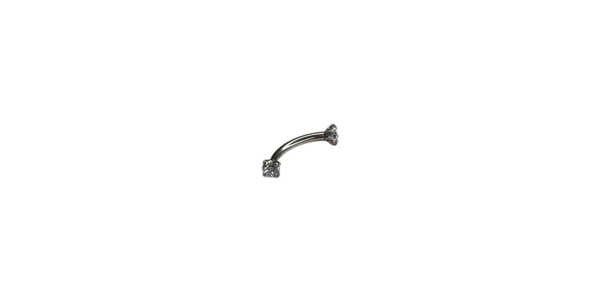 Piercing Sobrancelha Strass Aço Inoxidável 