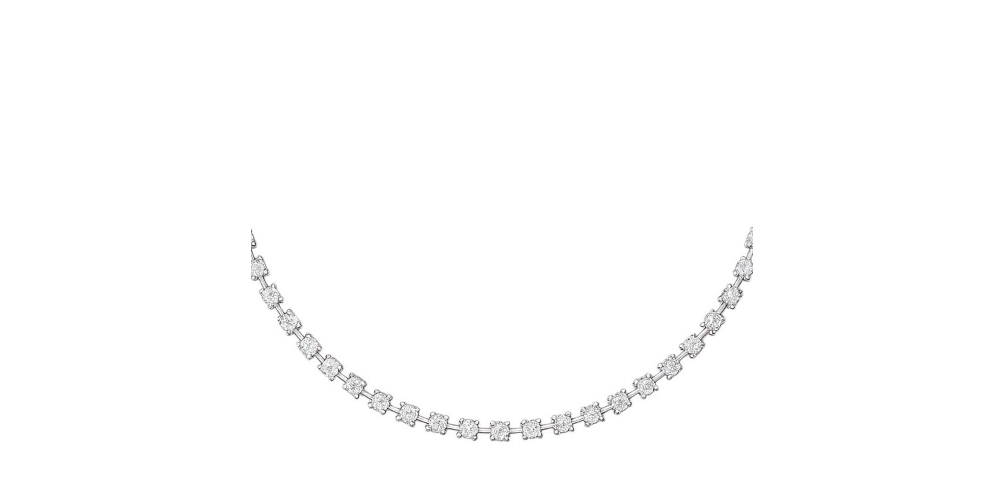 Colar Riviera Cristal Banhado A Prata 925
