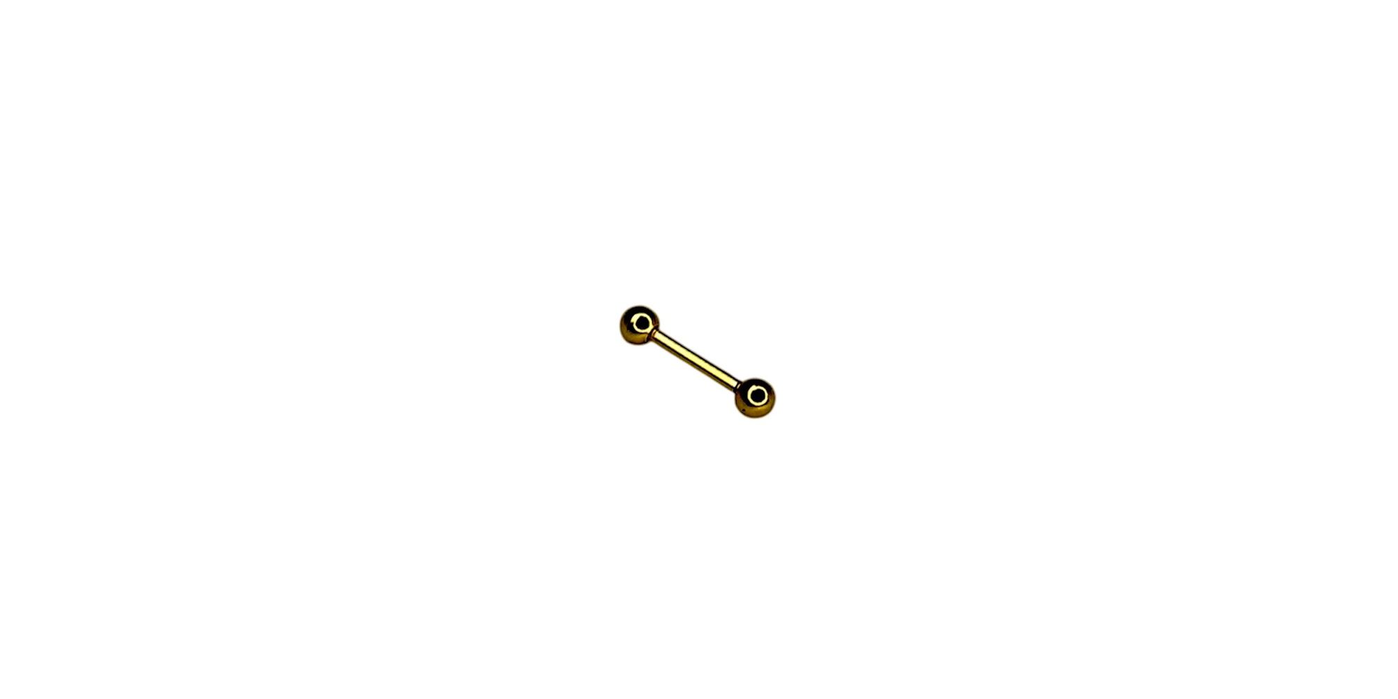 Piercing Bolinha Banhado A Ouro 18k