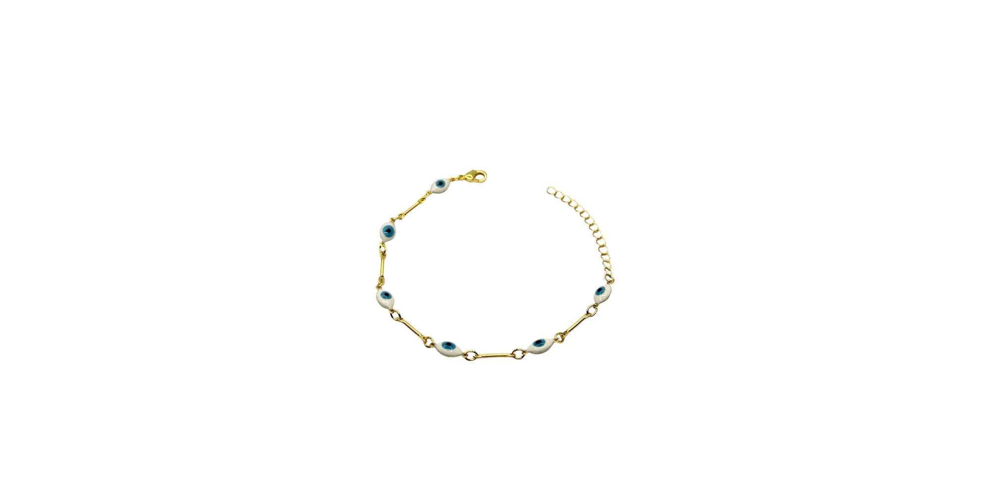 Pulseira Olho Grego Terceiro Pequeno Azul Claro Pa... - RC JOIAS BY RUDI