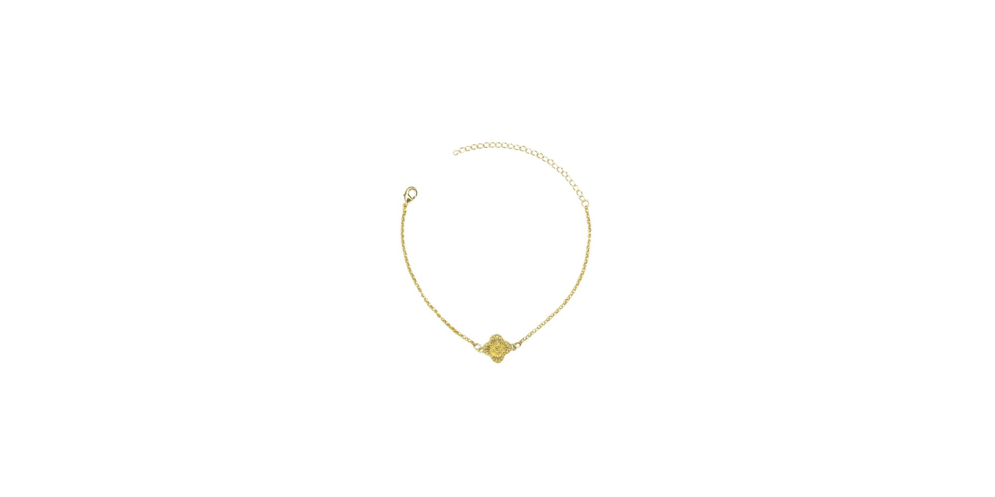 Pulseira Trevo Dourado Meio Banhado A Ouro 18K - 0... - RC JOIAS BY RUDI