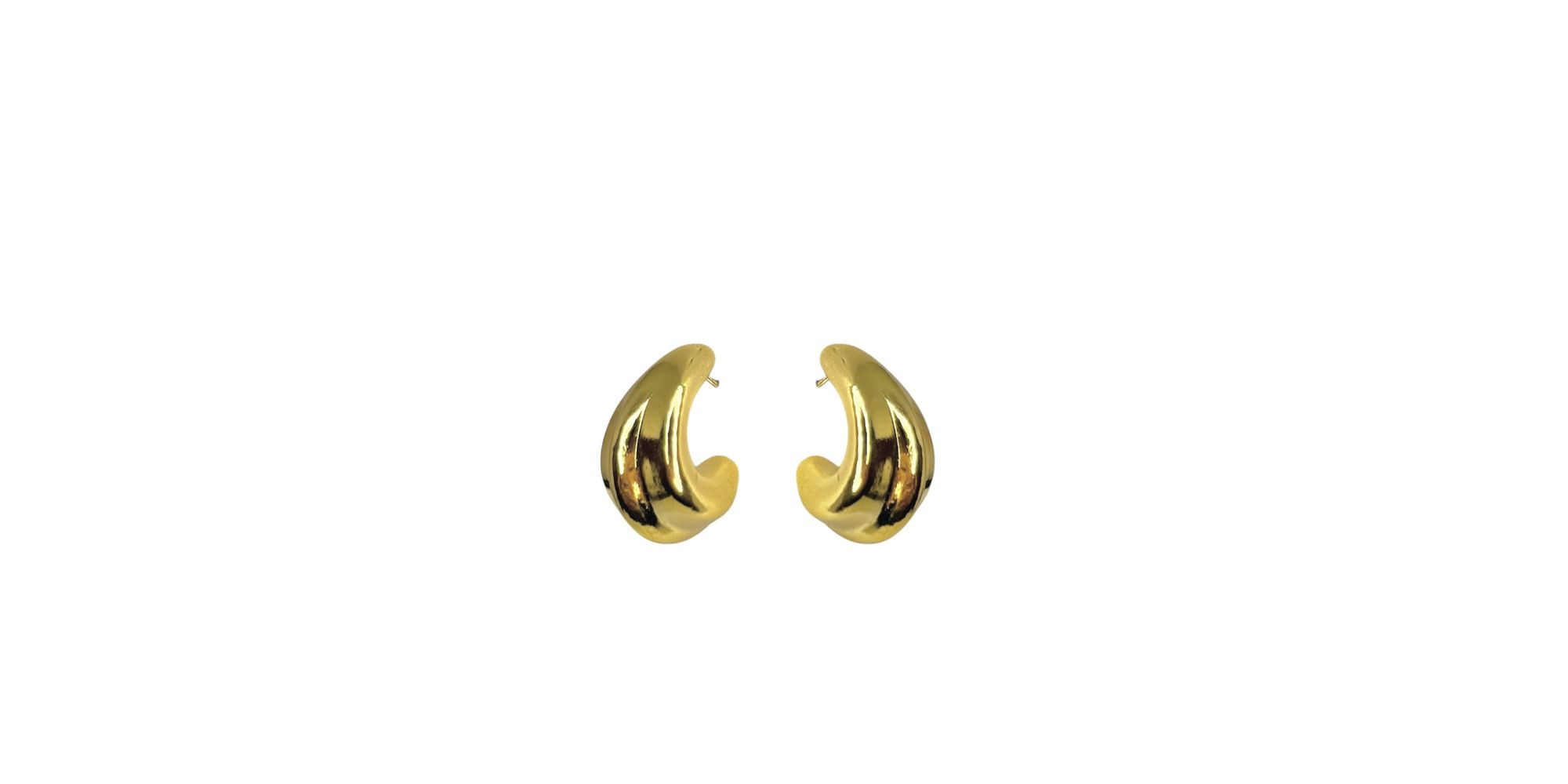 Brinco Gota Cacho AB Banhado A Ouro 18K
