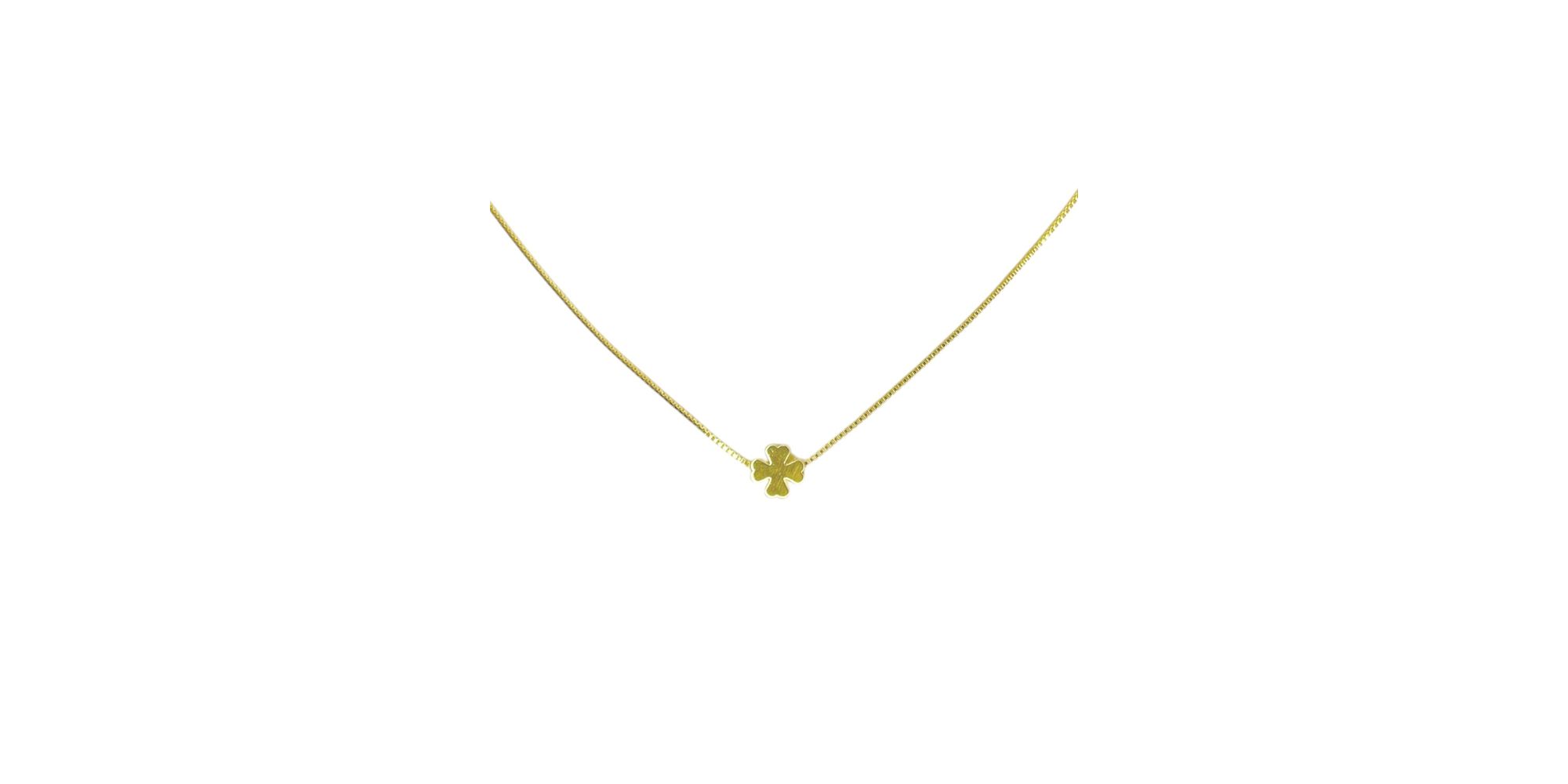 Colar Trevinho Passante Banhado A Ouro 18K