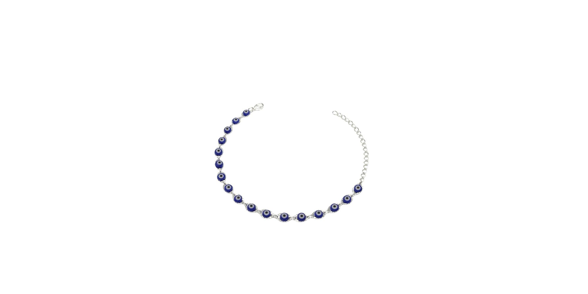 Pulseira Olho Grego Chinês Pequeno Azul Escuro Ban... - RC JOIAS BY RUDI