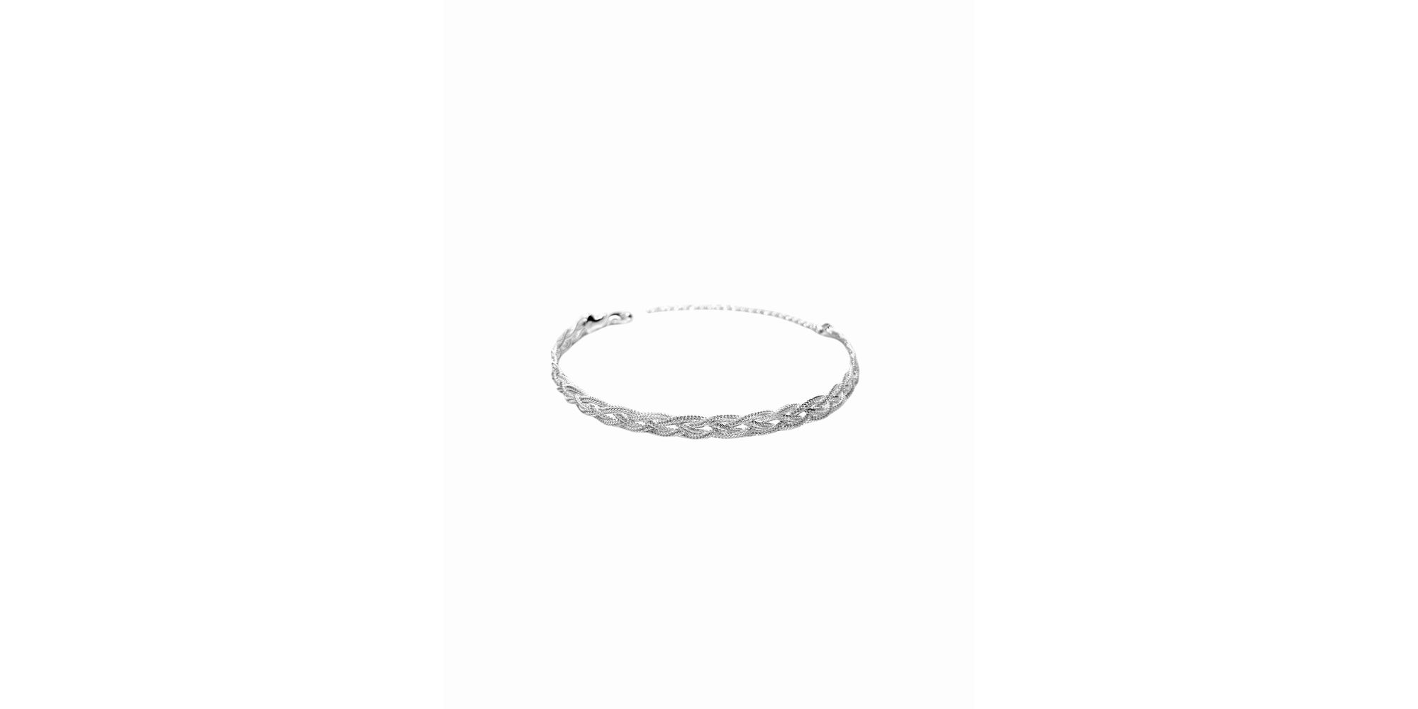 Pulseira Trançada Quatro Fios Banhado A Prata 925 ... - RC JOIAS BY RUDI