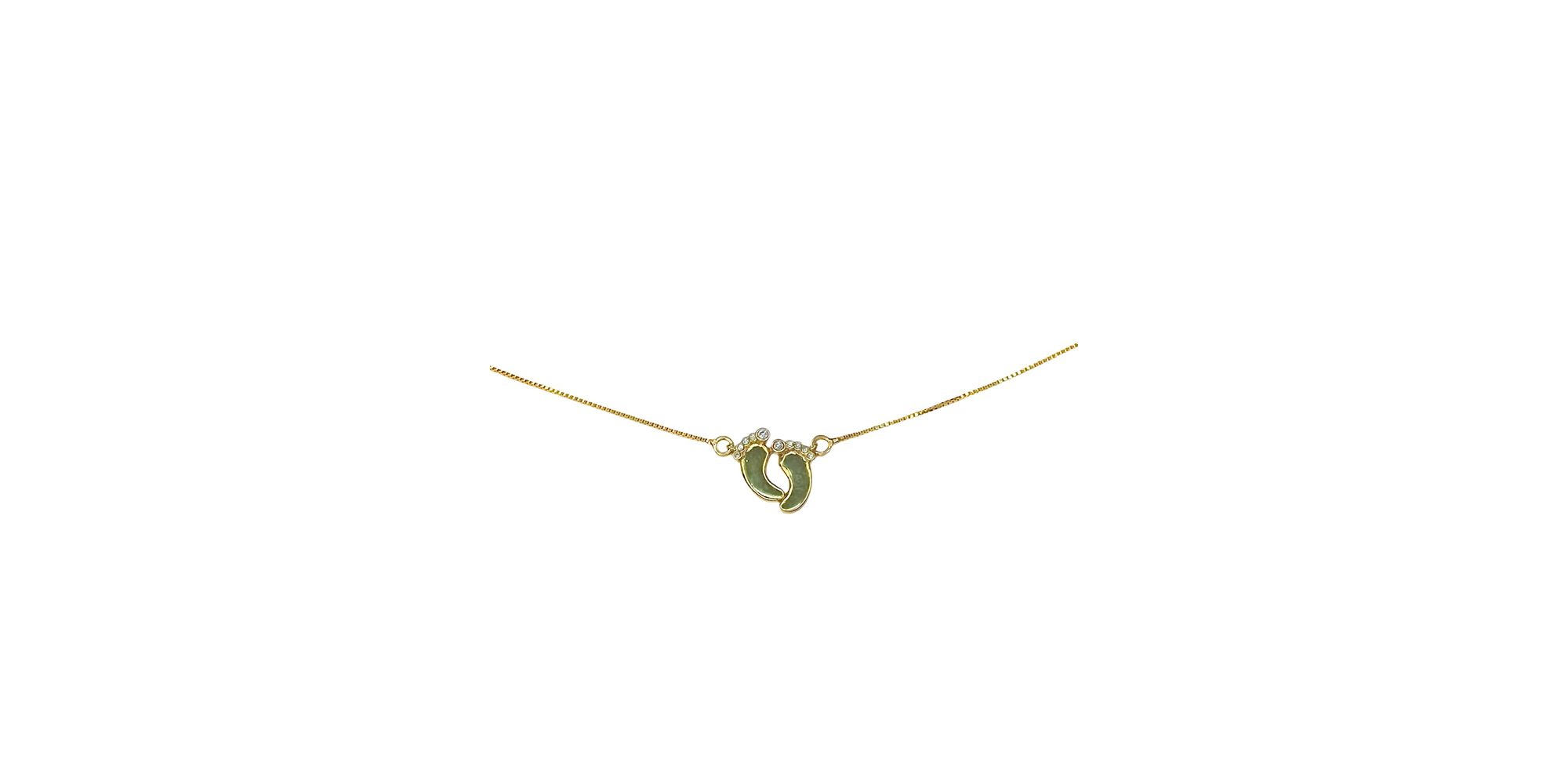 Colar Pézinho Bebê à Zircônia Banhado A Ouro 18K