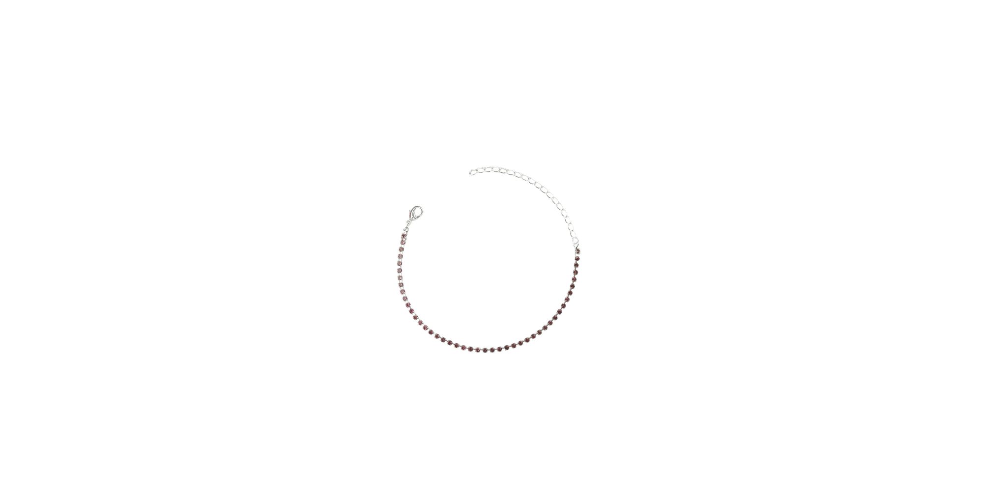 Pulseira Riviera Rosa Banhado A Prata 925 - 000000... - RC JOIAS BY RUDI