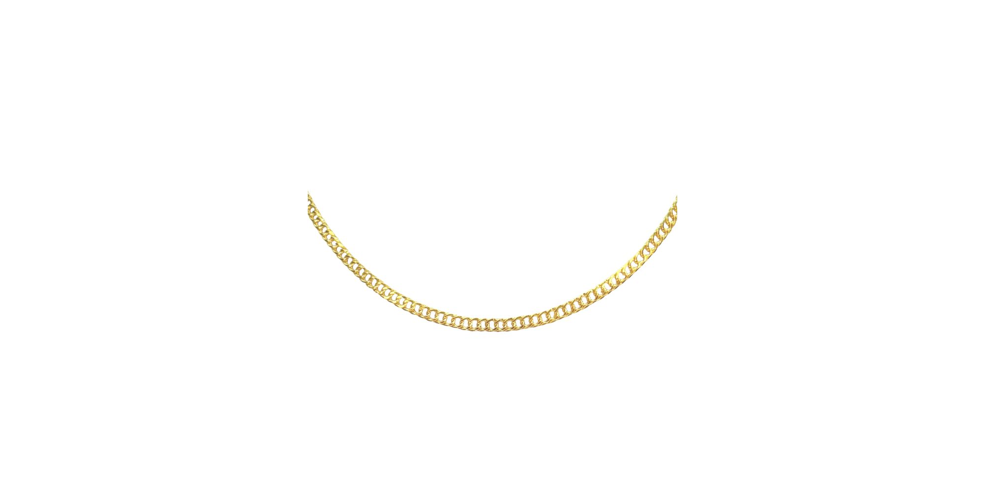 Colar Grumet Dupla Banhado A Ouro 18K