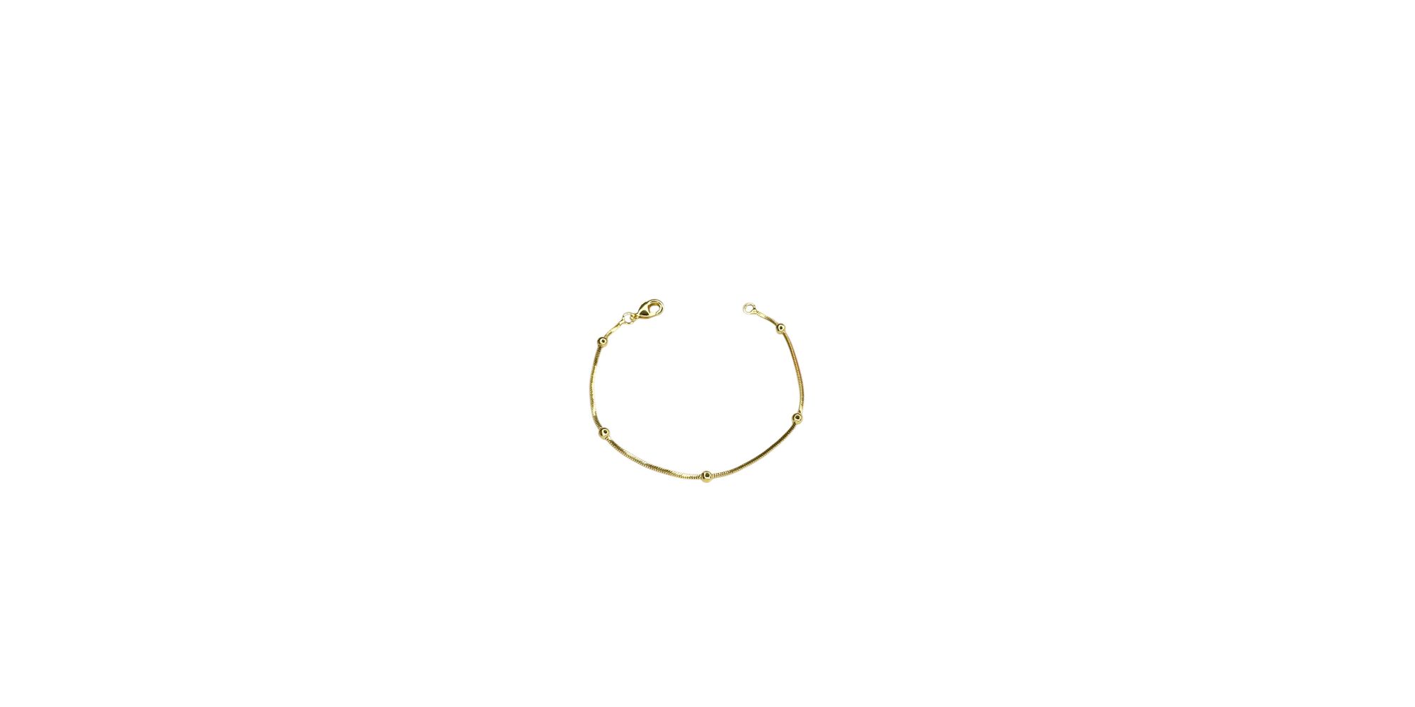 Pulseira Infantil Bola Quadrada Banhado a Ouro 18K... - RC JOIAS BY RUDI