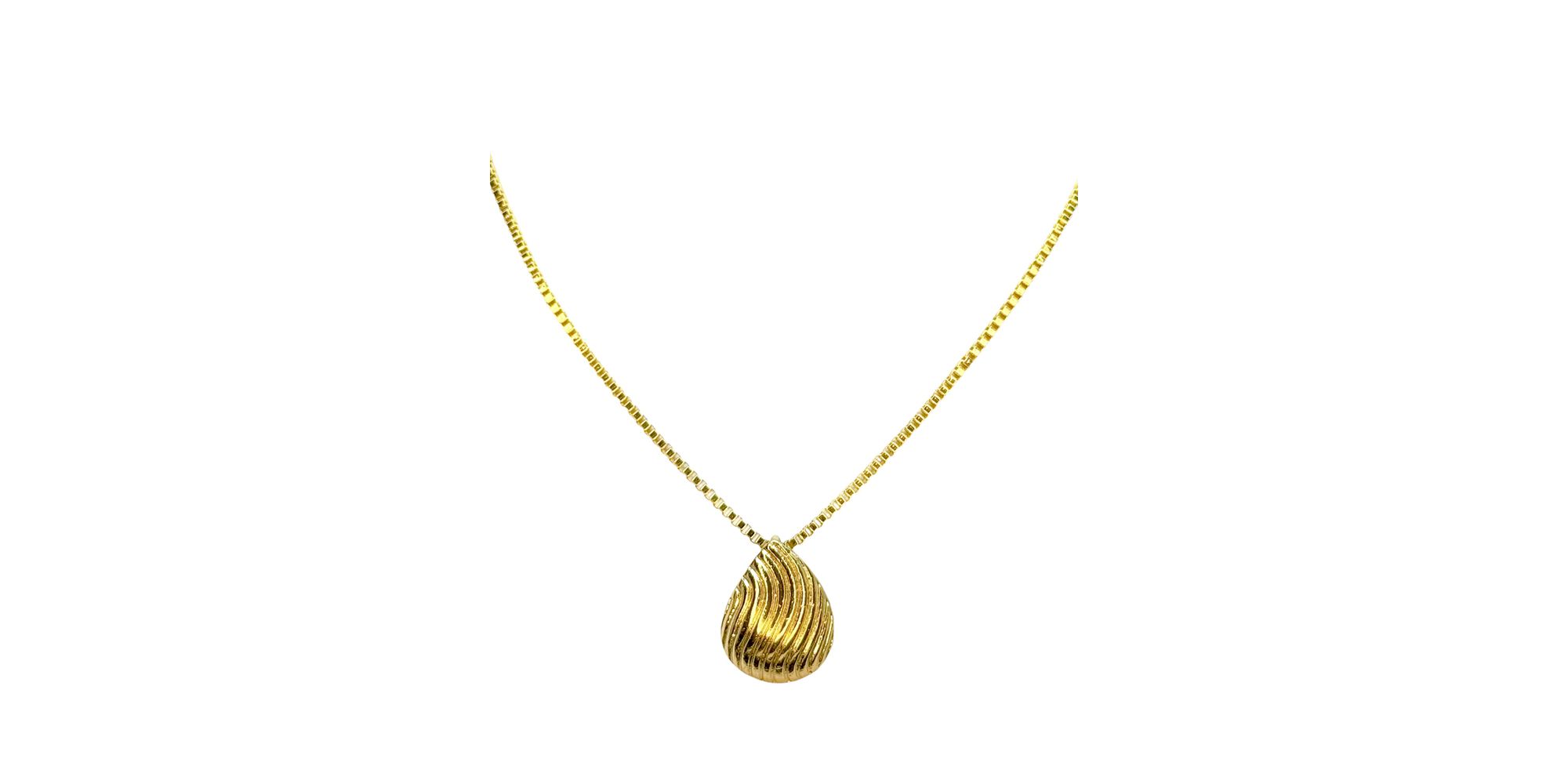 Colar Gota Vintage Banhado A Ouro 18K