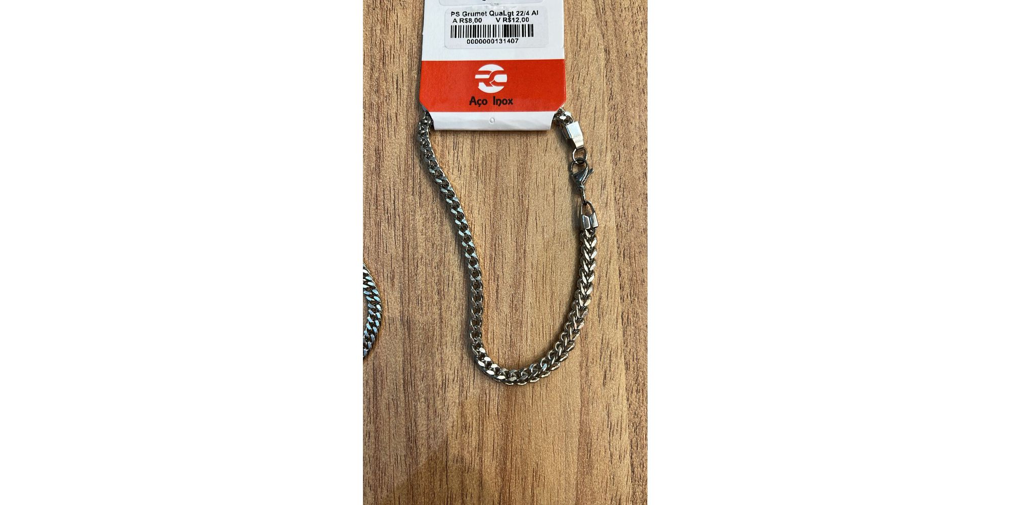 Pulseira Grumet Quadrada Lagosta Aço Inoxidável -... - RC JOIAS BY RUDI