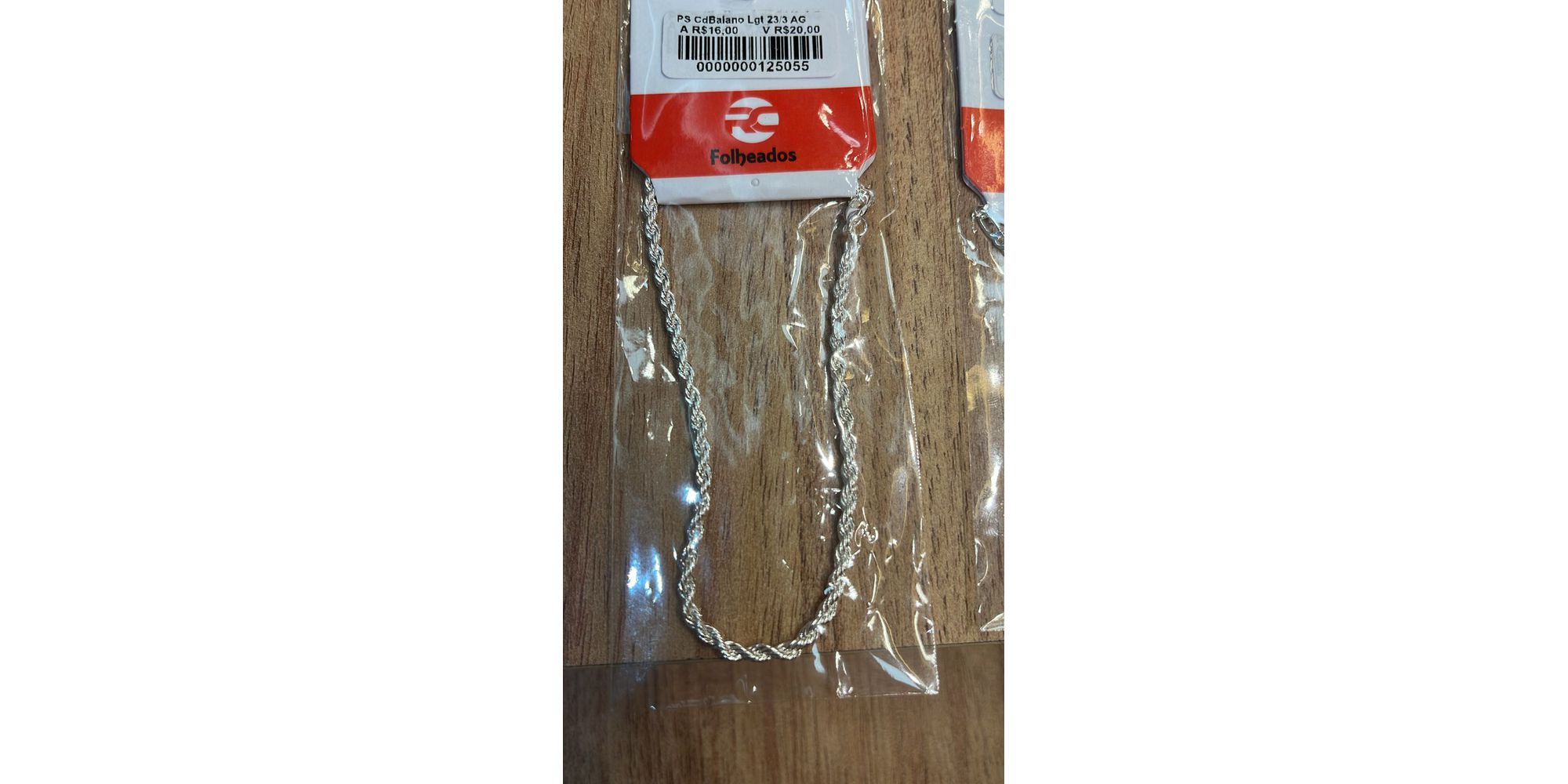 Pulseira Cordão Baiano Fecho Lagosta Banhado A Pra... - RC JOIAS BY RUDI