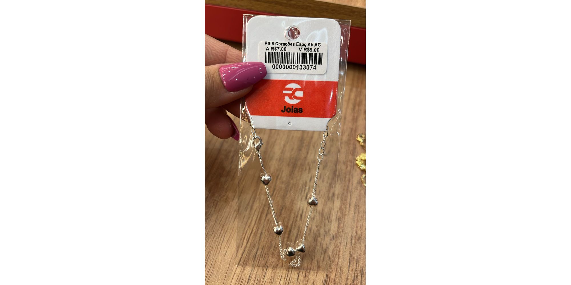 Pulseira Seis Coração Espaçada AB Banhado A Prata ... - RC JOIAS BY RUDI