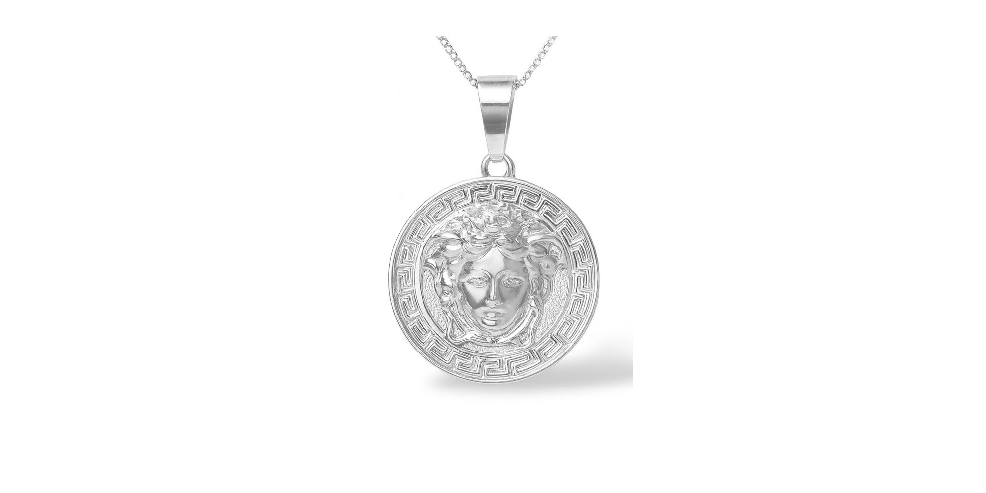 Pingente Zamac Versace Banhado A Prata 925