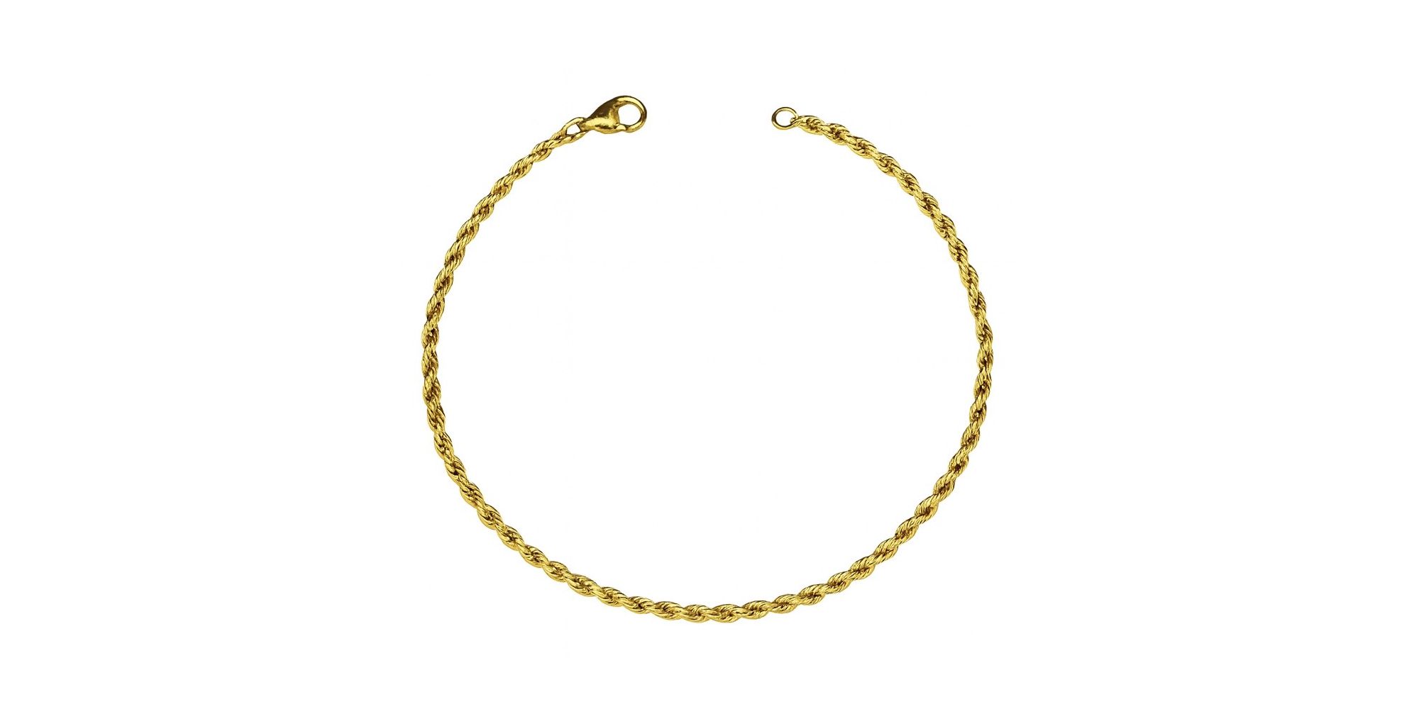 Pulseira Cordão Baiano Fecho Lagosta Banhado A Ouro18K.