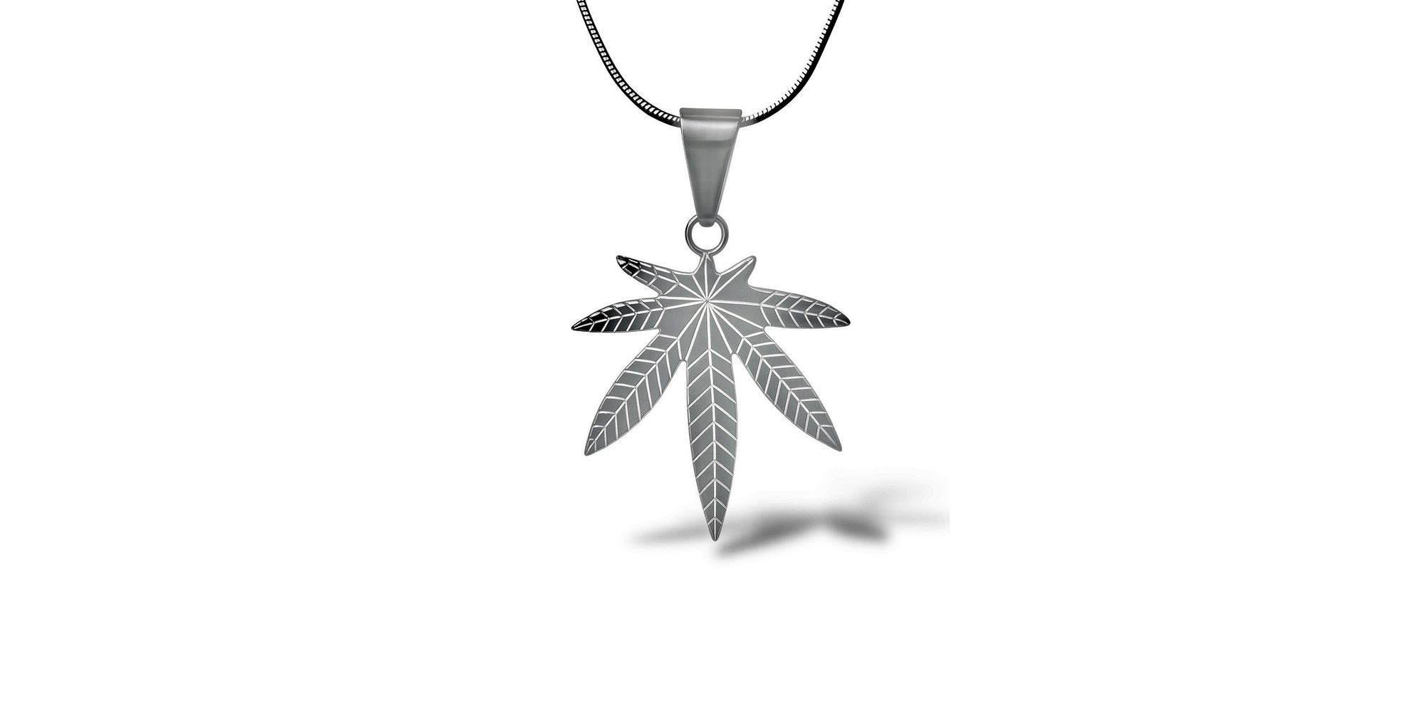 Pingente Folha da Maconha Aço Inoxidável 