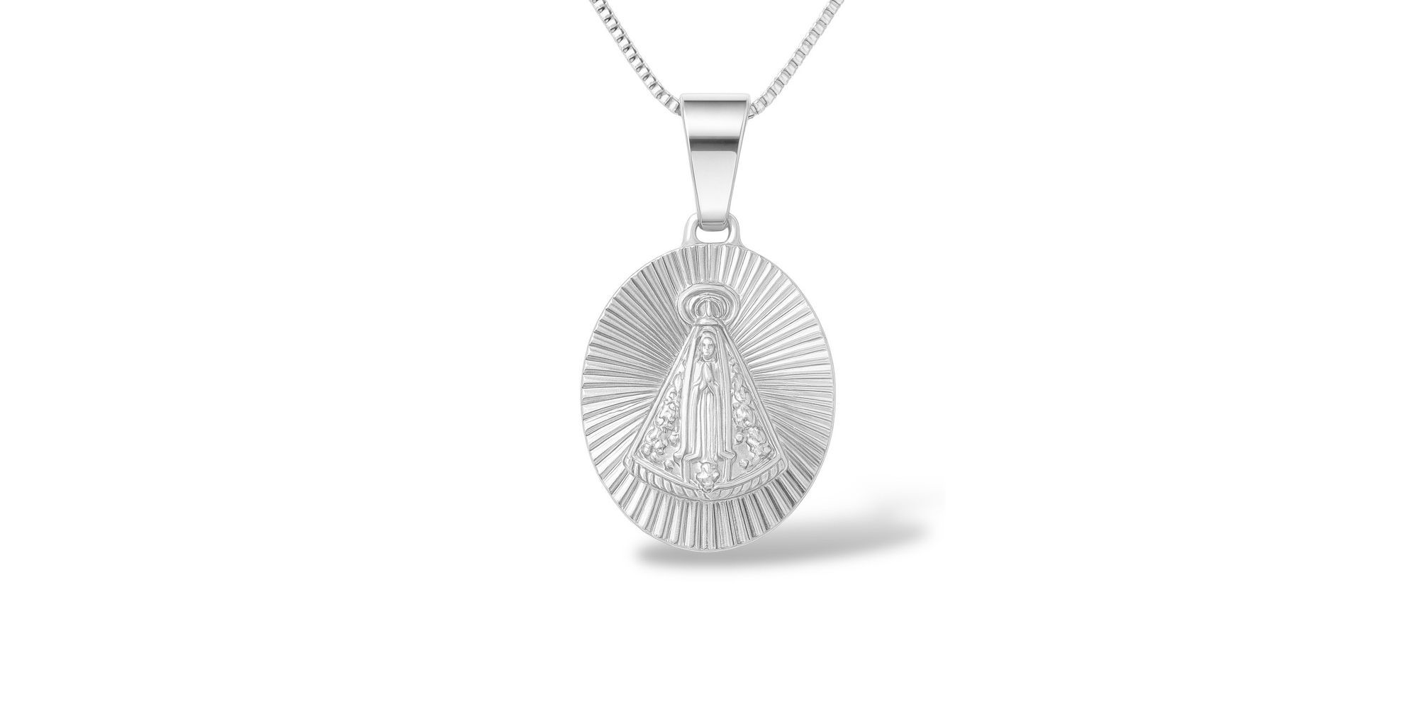 Pingente Nossa Senhora Nimbus Banhado A Prata 925
