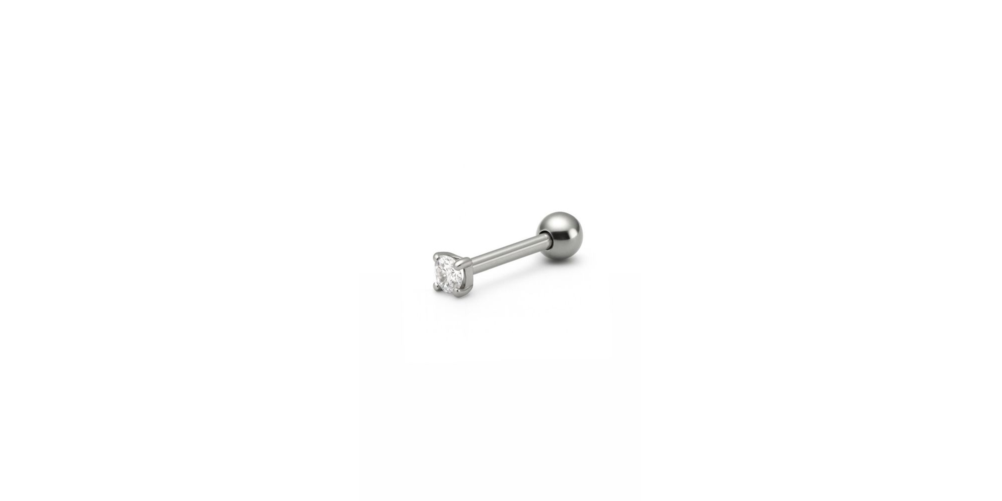 Piercing Tragus Ponto De Luz Aço Inoxidável 