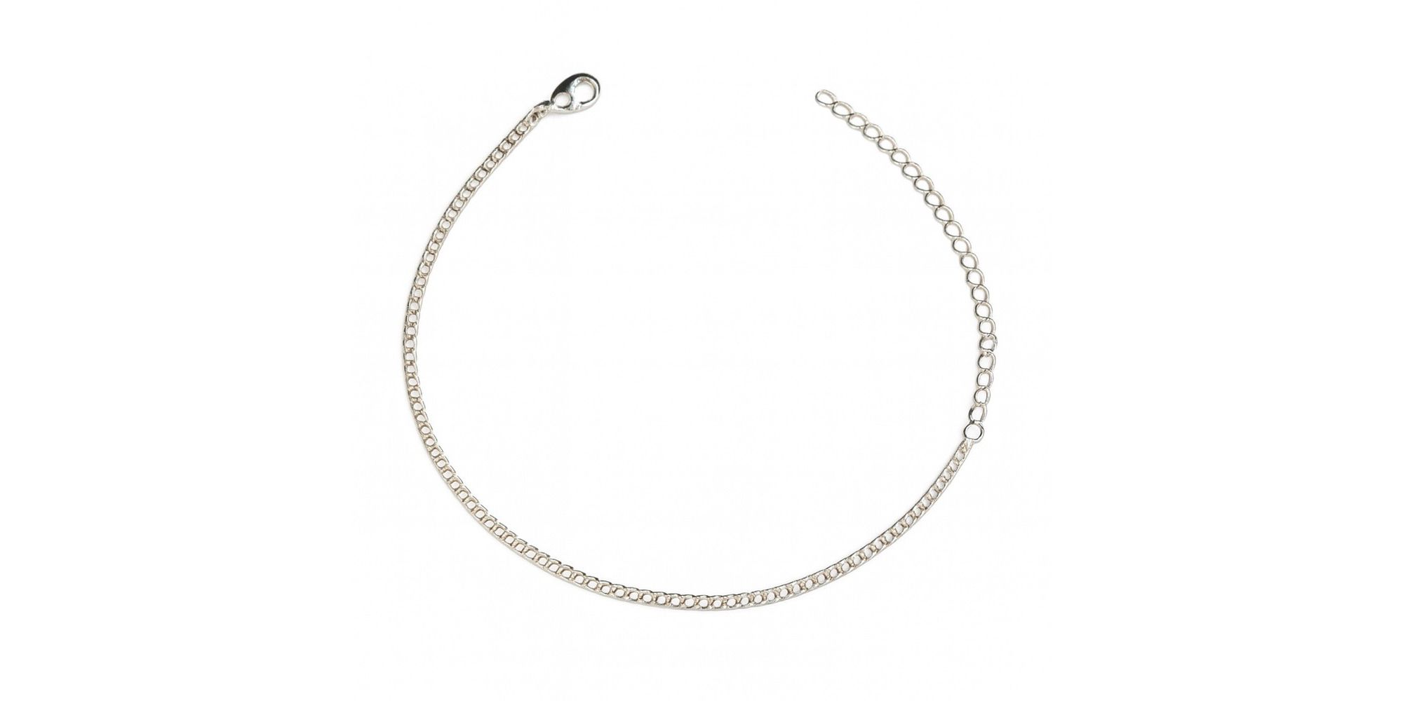 Pulseira Grumet Chapada Banhado A Prata 925.