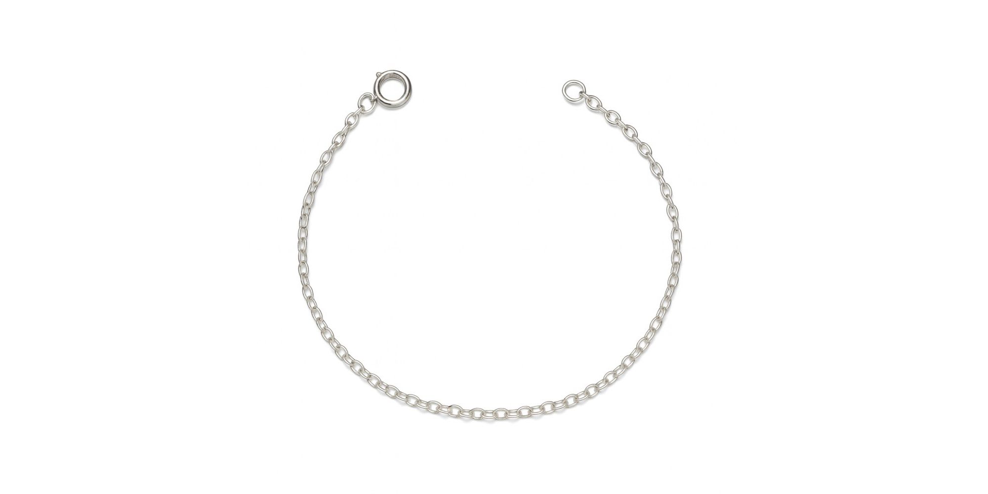 Pulseira Infantil Elo Português Banhado A Prata 925