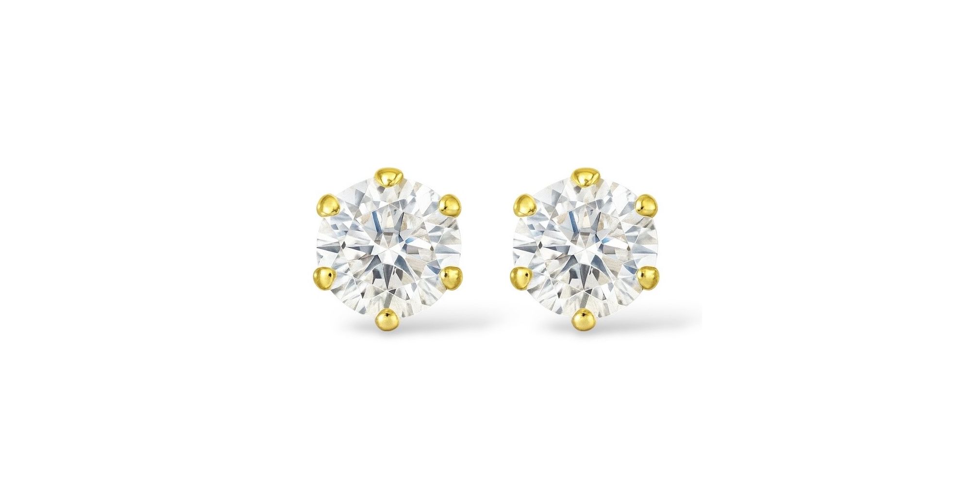 BR Redondo Cristal 6 Milímetros ZircônIa Banhado a Ouro 18K