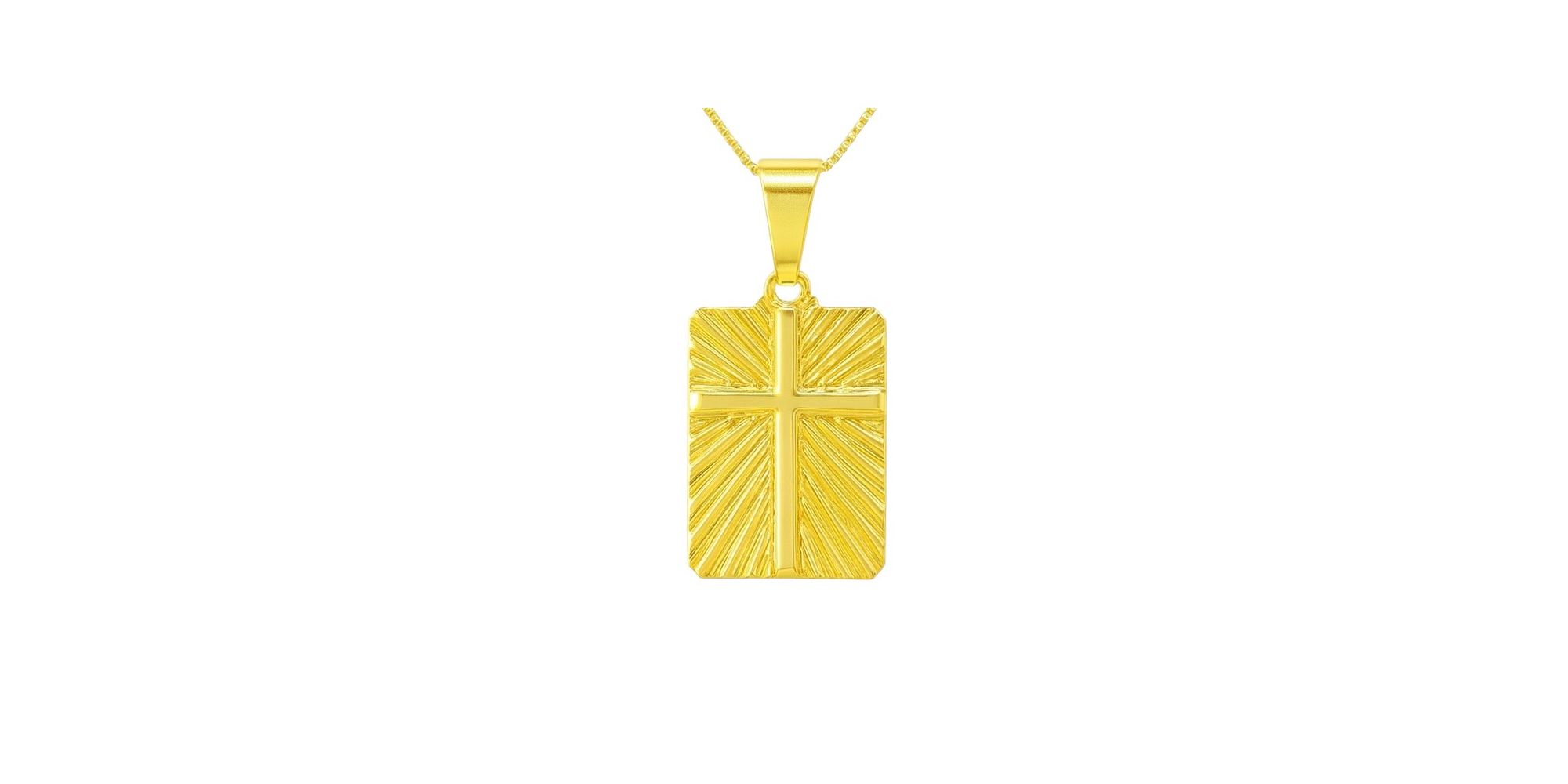 Pingente Cruz Nimbus Banhado A Ouro 18K