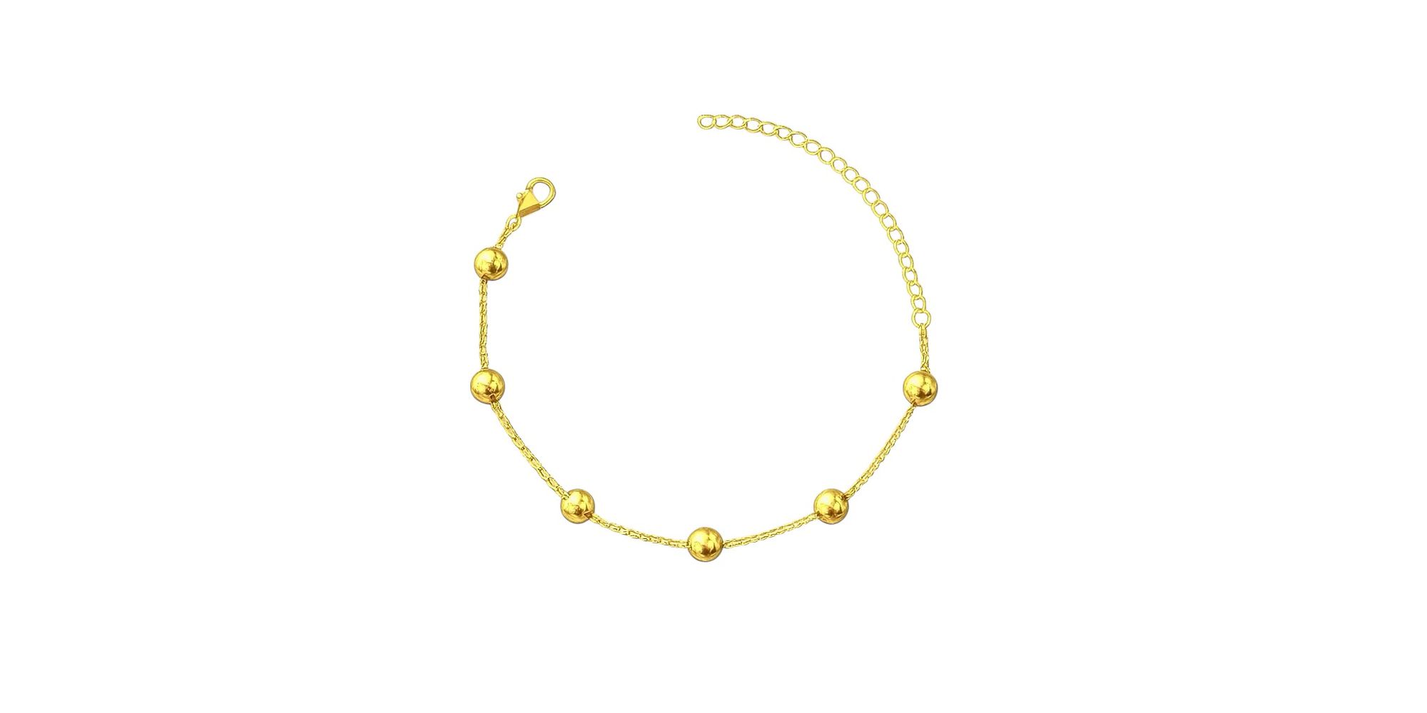 Pulseira Seis Botões Espaçada AB Banhado A Ouro 18k