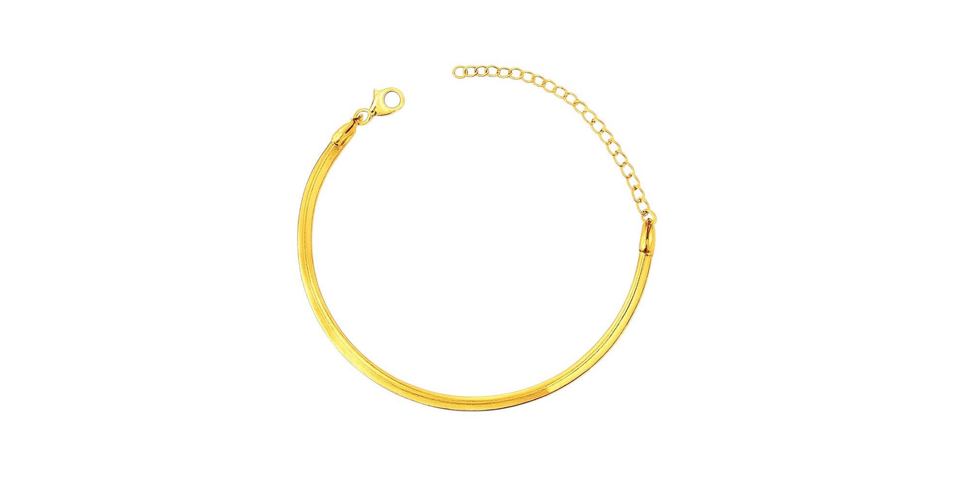 Pulseira Laminada 22/3 Banhado A Ouro 18K