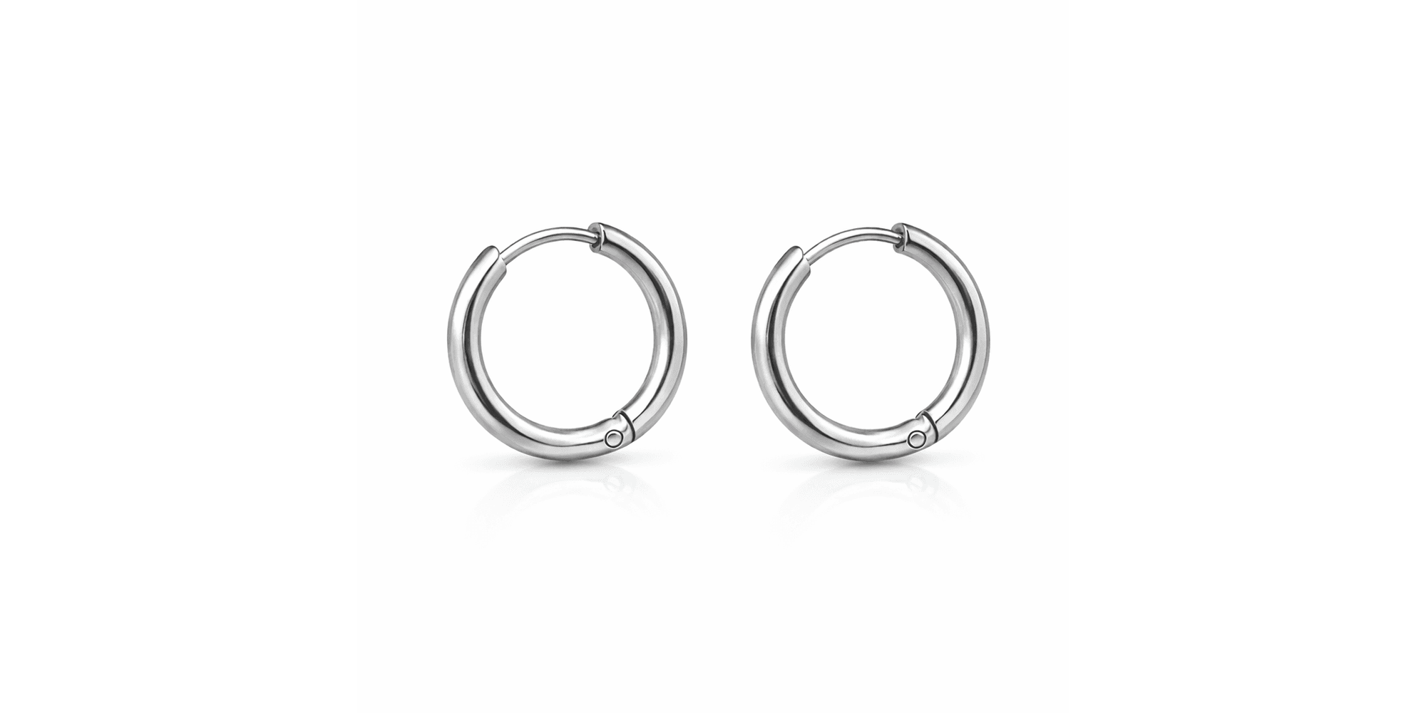 Brinco Argola Lisa 14mm Aço Inoxidável