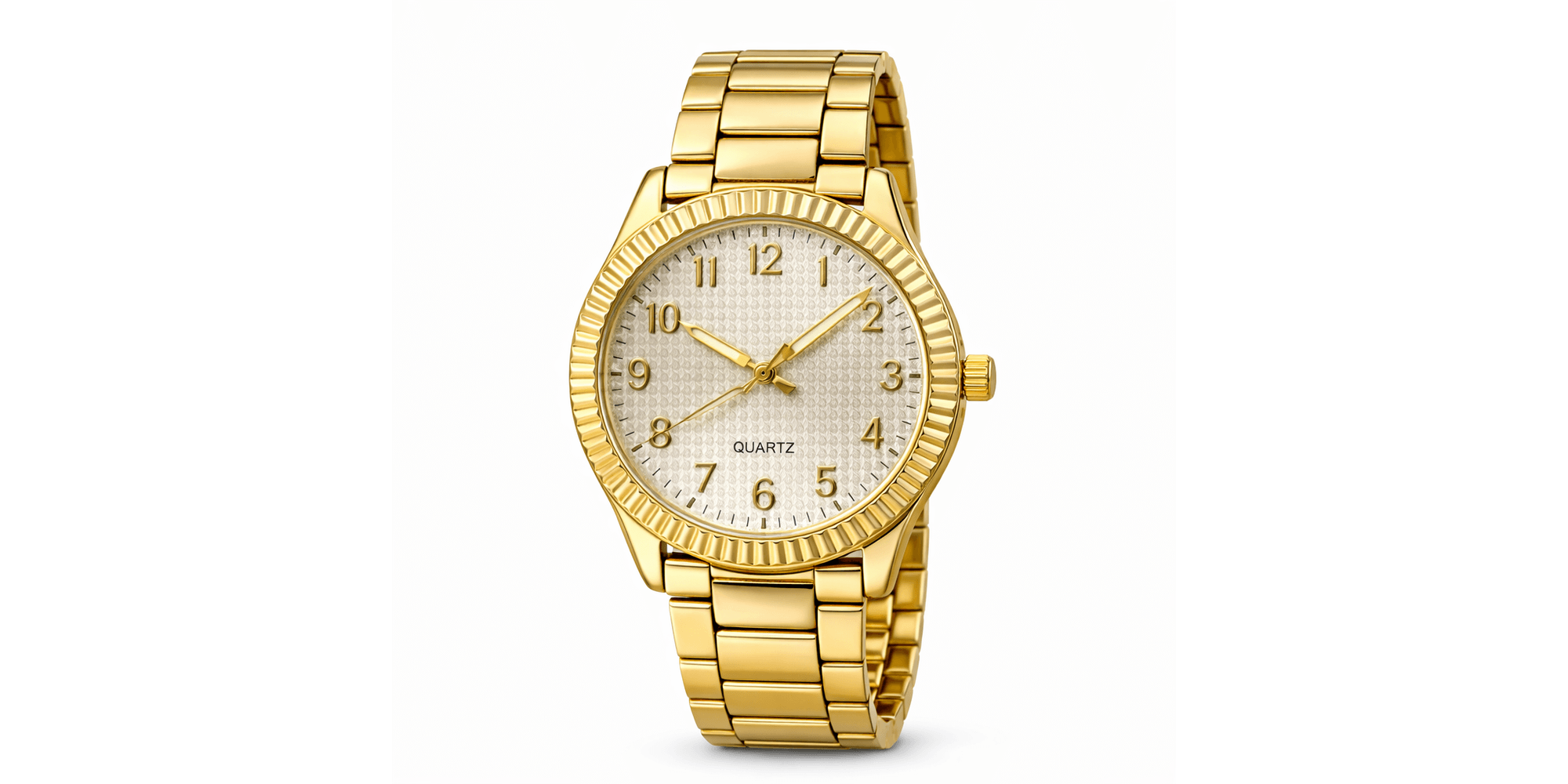 Relógio Quartz Date Just Aço Dourado 