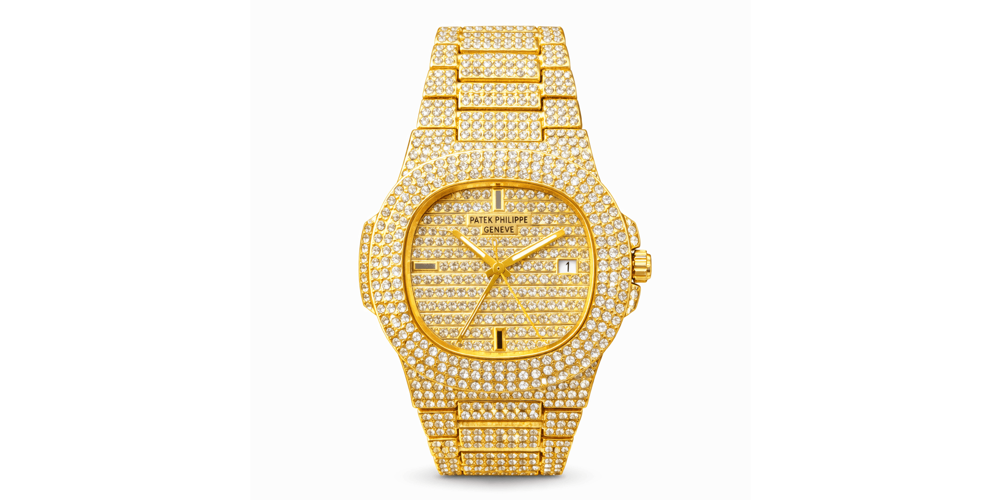 Relógio Ice Cravejado Aço Dourado