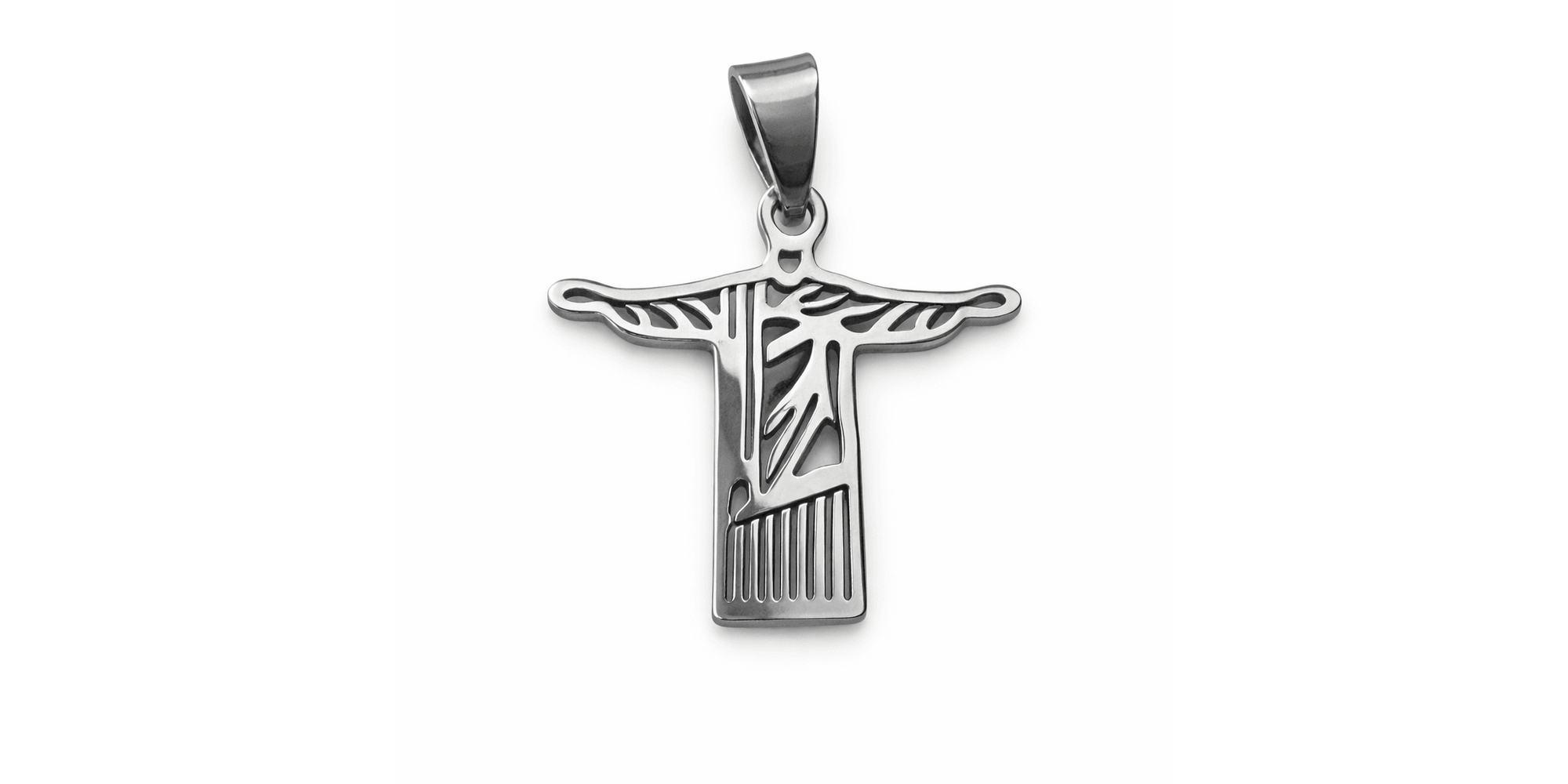 Pingente Cristo Redentor Aço Inoxidável