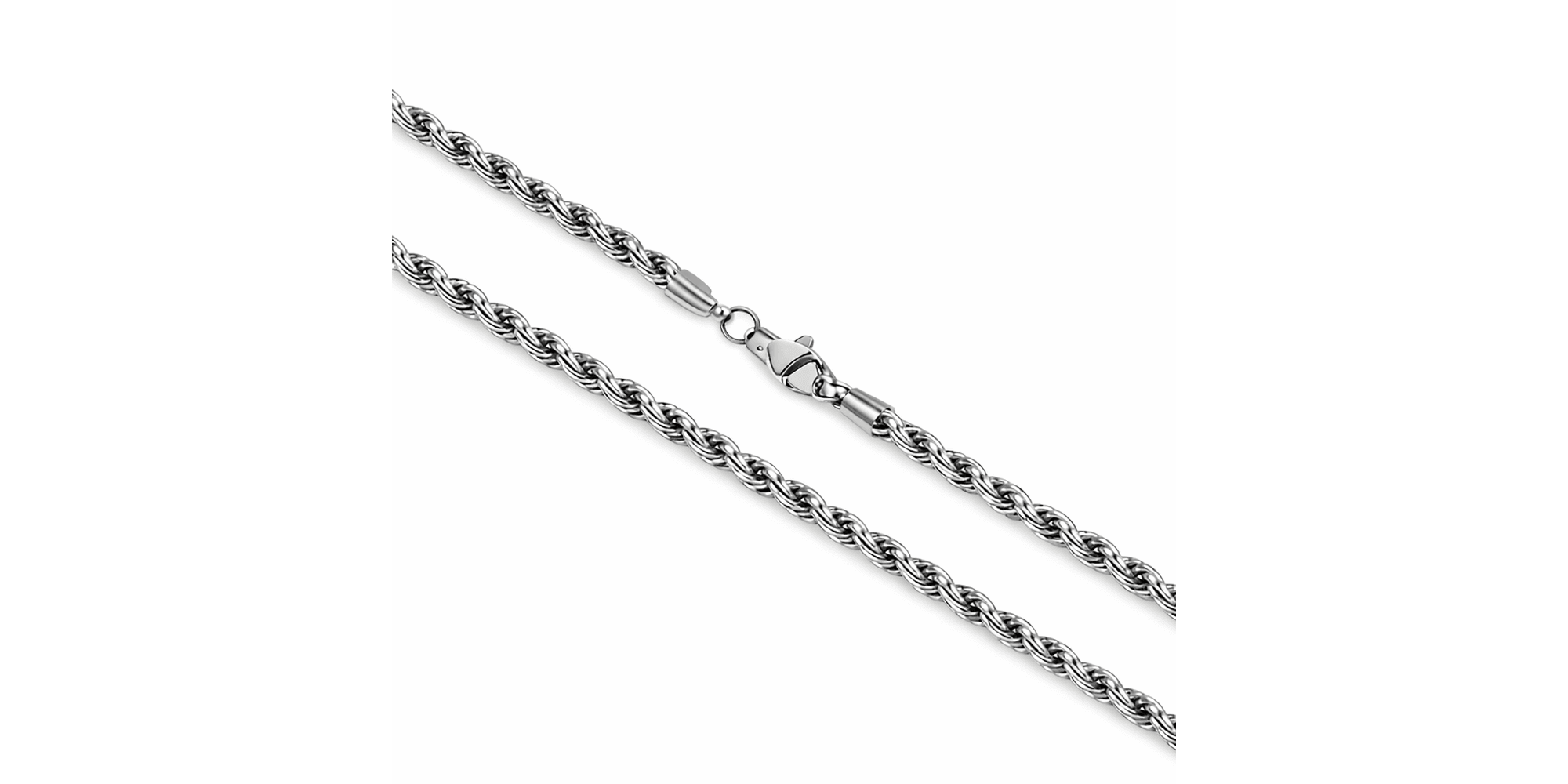 Corrente Cordão Baiano Fecho Lagosta Aço Inoxidável