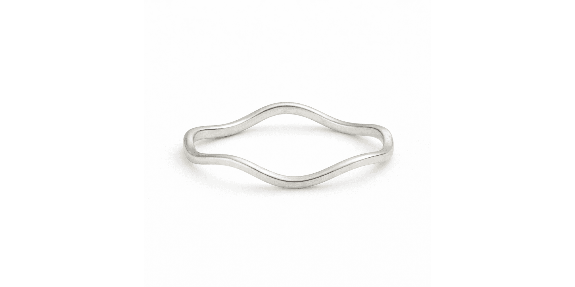 Anel Falange Ondas Banhado a Prata 925