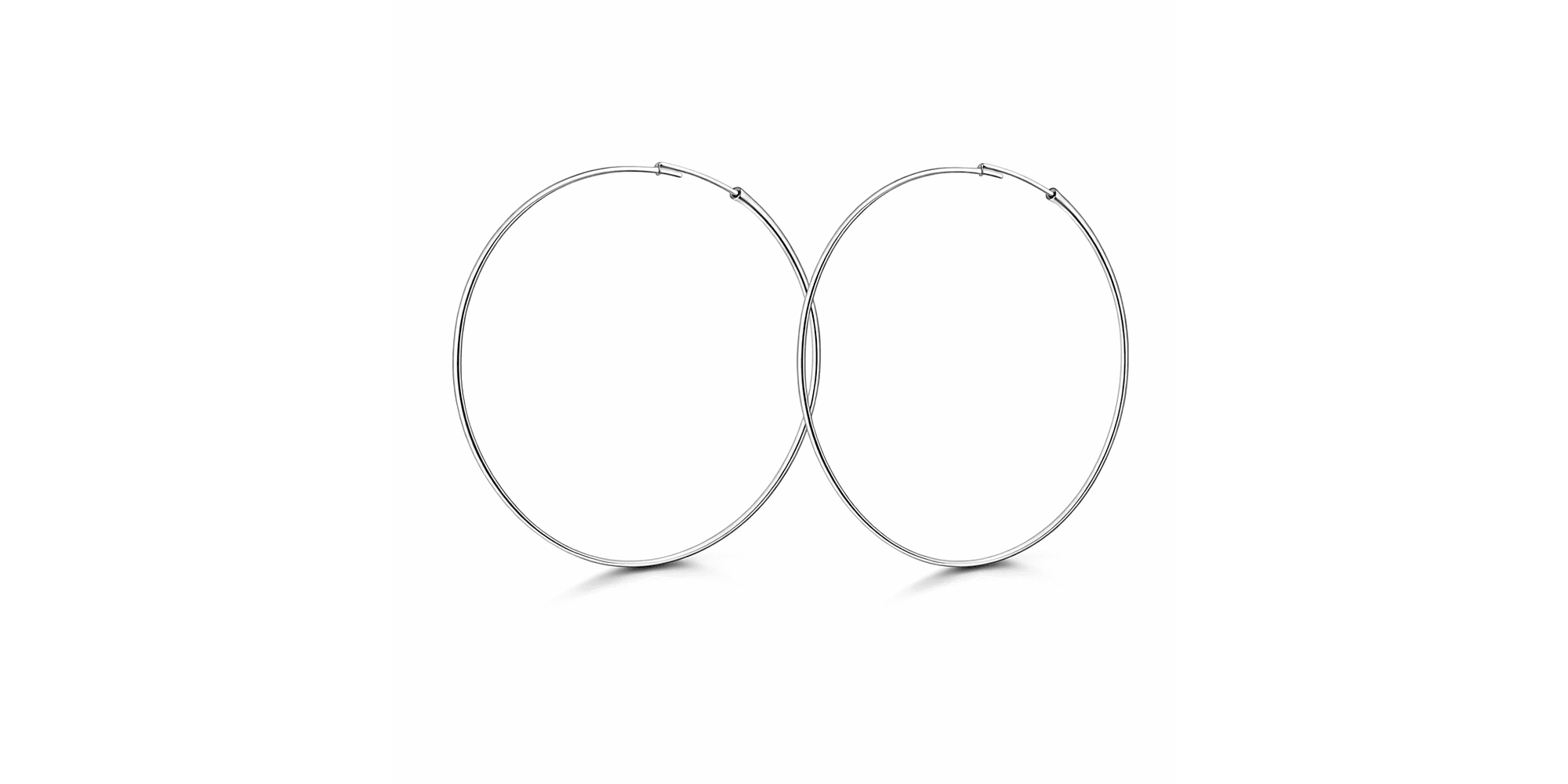 Brinco Argola Passante N8 Banhado a Prata 925