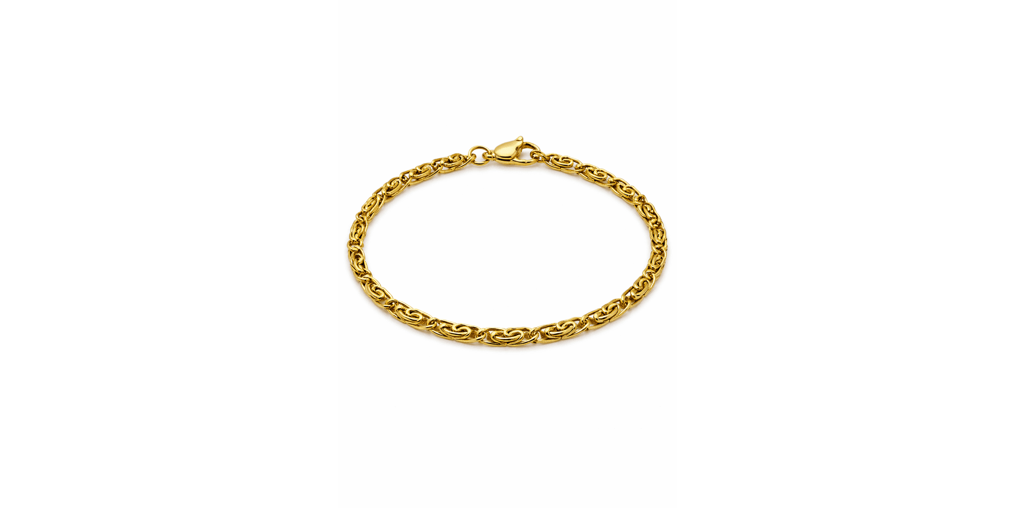 Pulseira Elo S Fecho Lagosta Aço Dourado