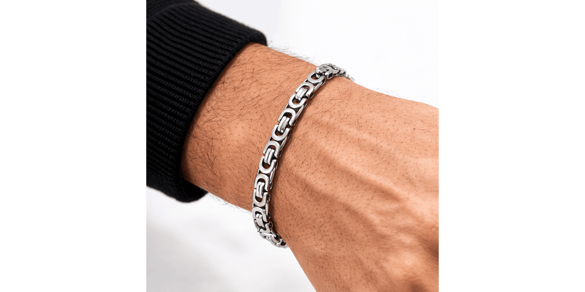 Pulseira Tratorada Aço Inoxidável