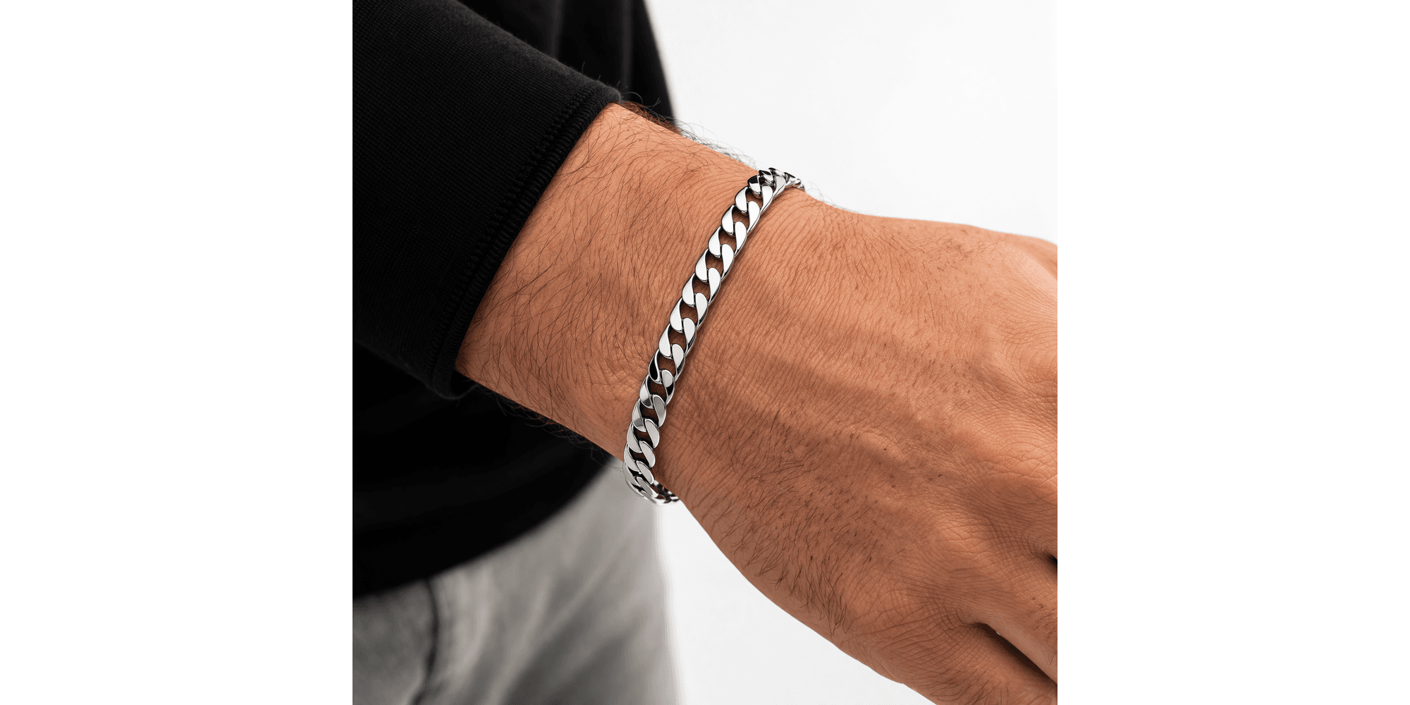 Pulseira Grumet Chapada Aço Inoxidável