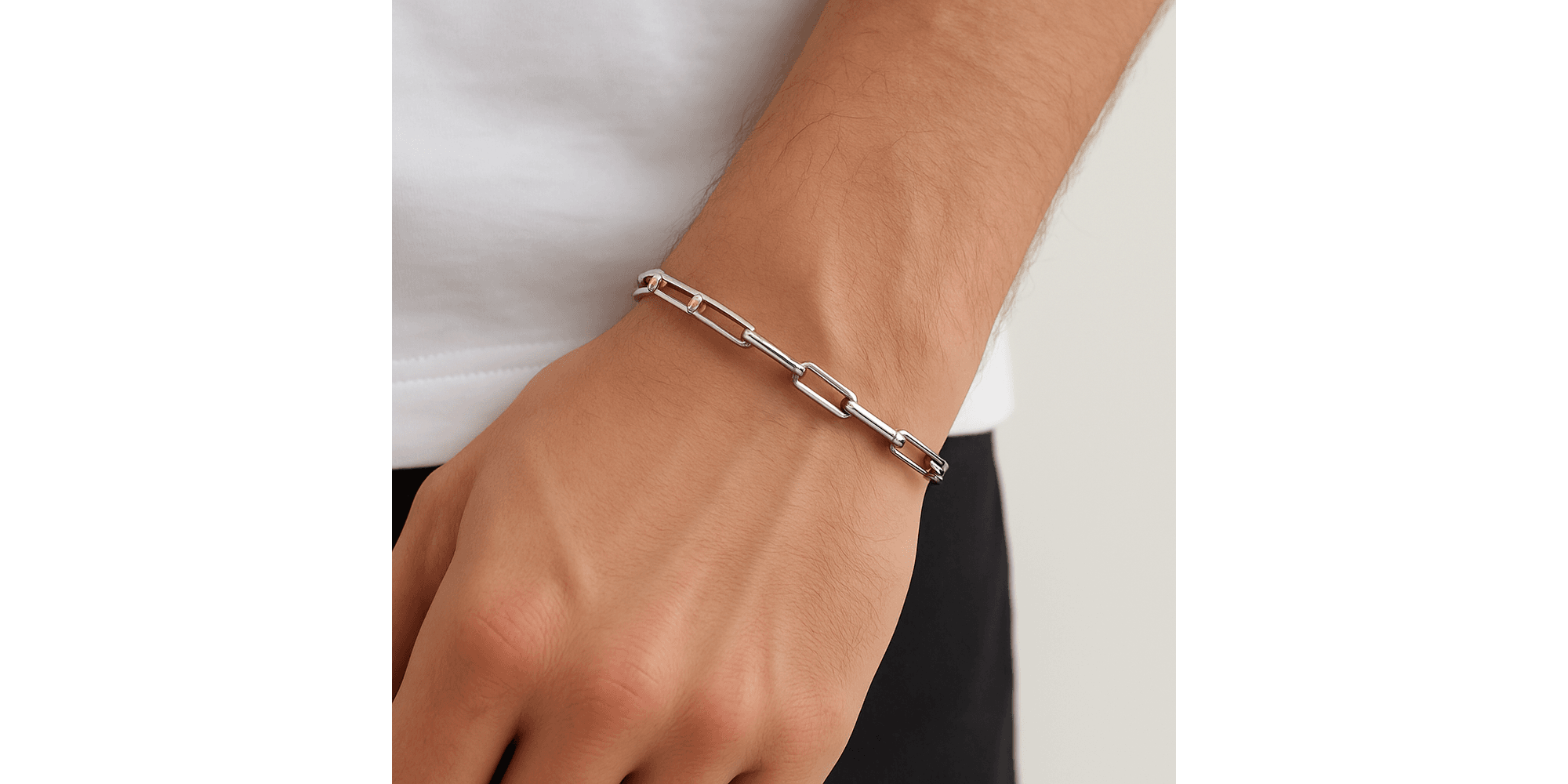 Pulseira Tijolinho Alongada Aço Inoxidável