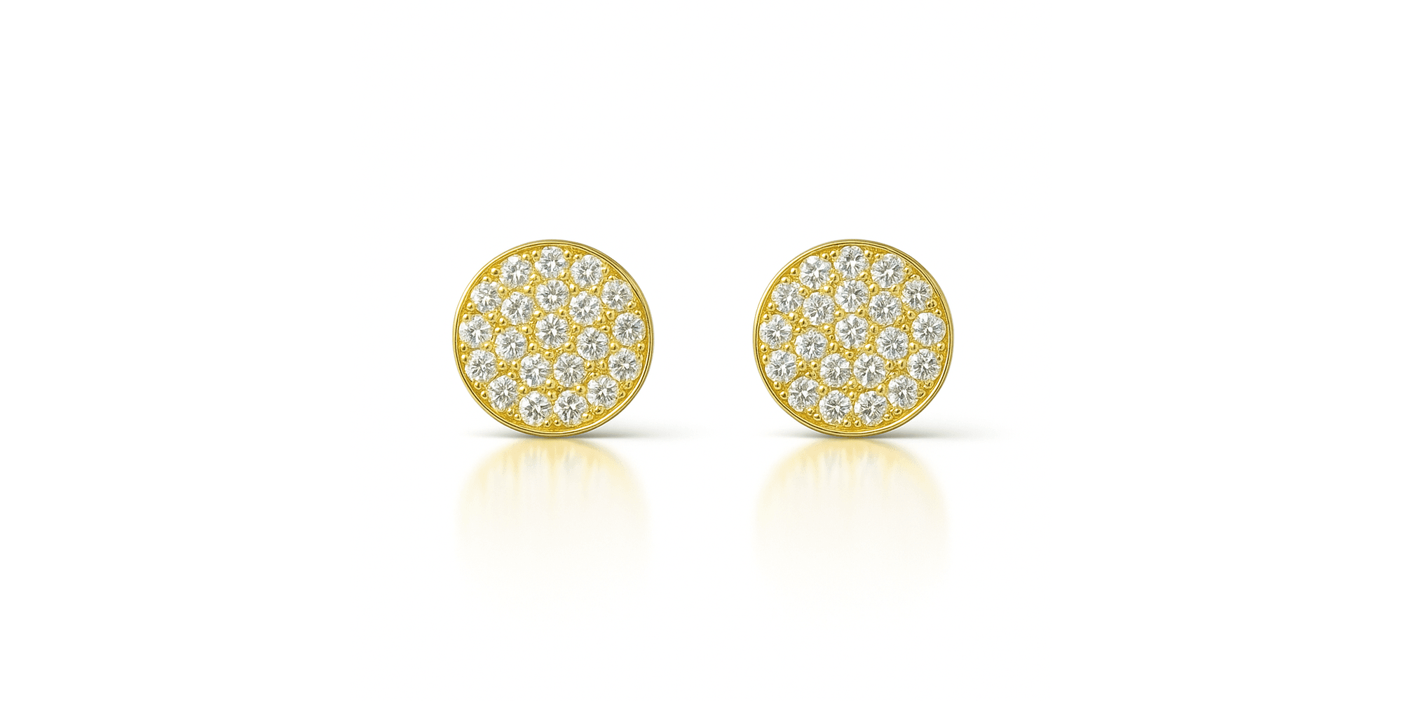 Brinco Matrix Tenns Redondo Banhado a Ouro 18K 