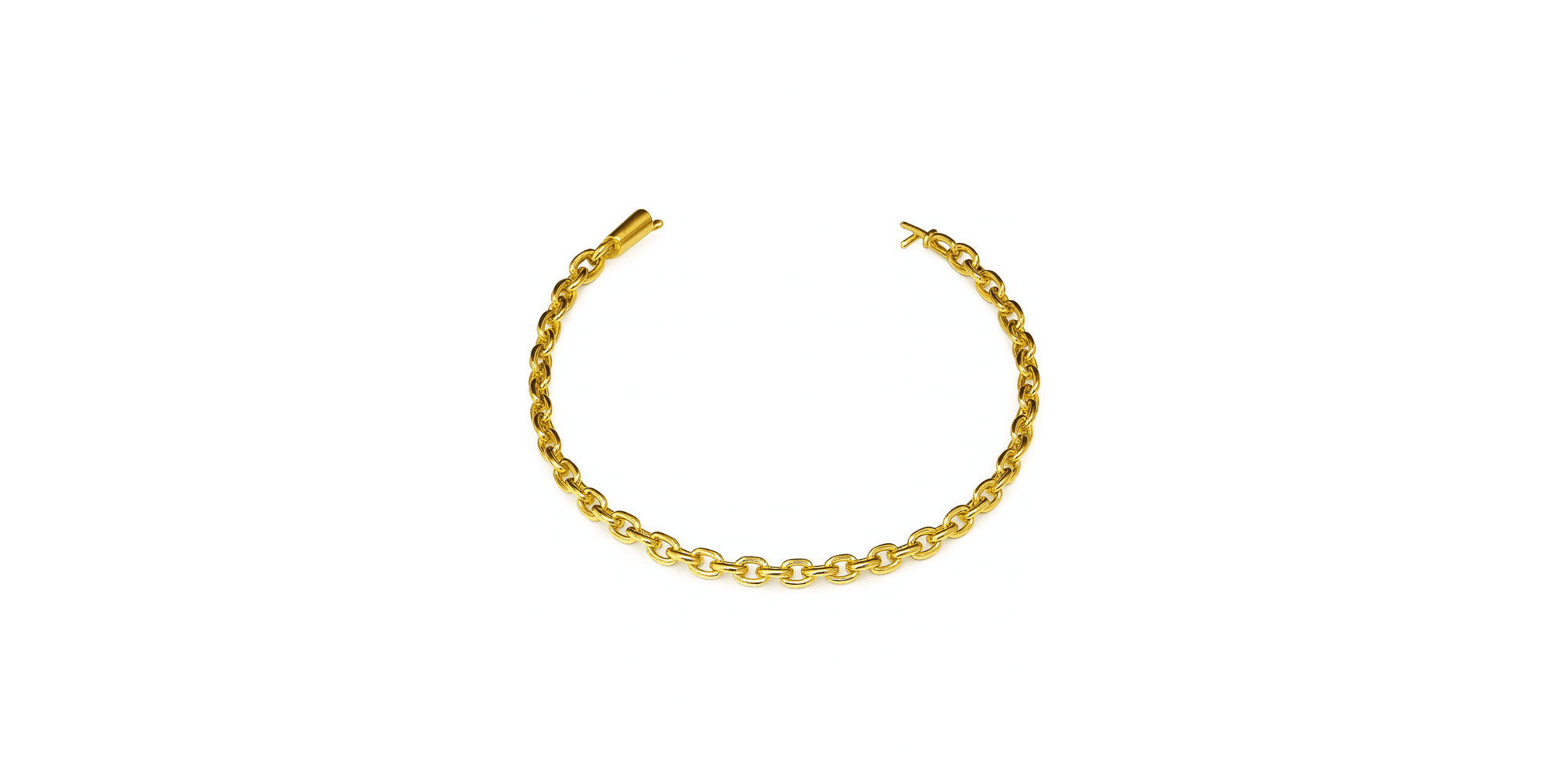 Pulseira Cadeado Junto Fecho Canhão Banhado A Ouro 18k.