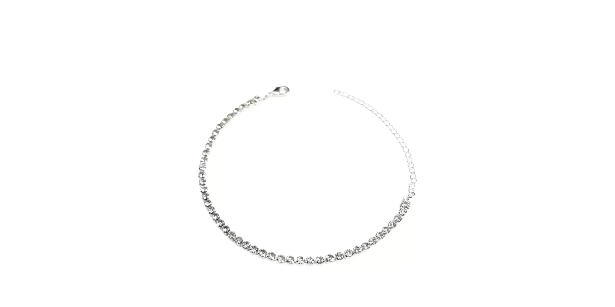 Pulseira Riviera Cristal Banhado A Prata 925