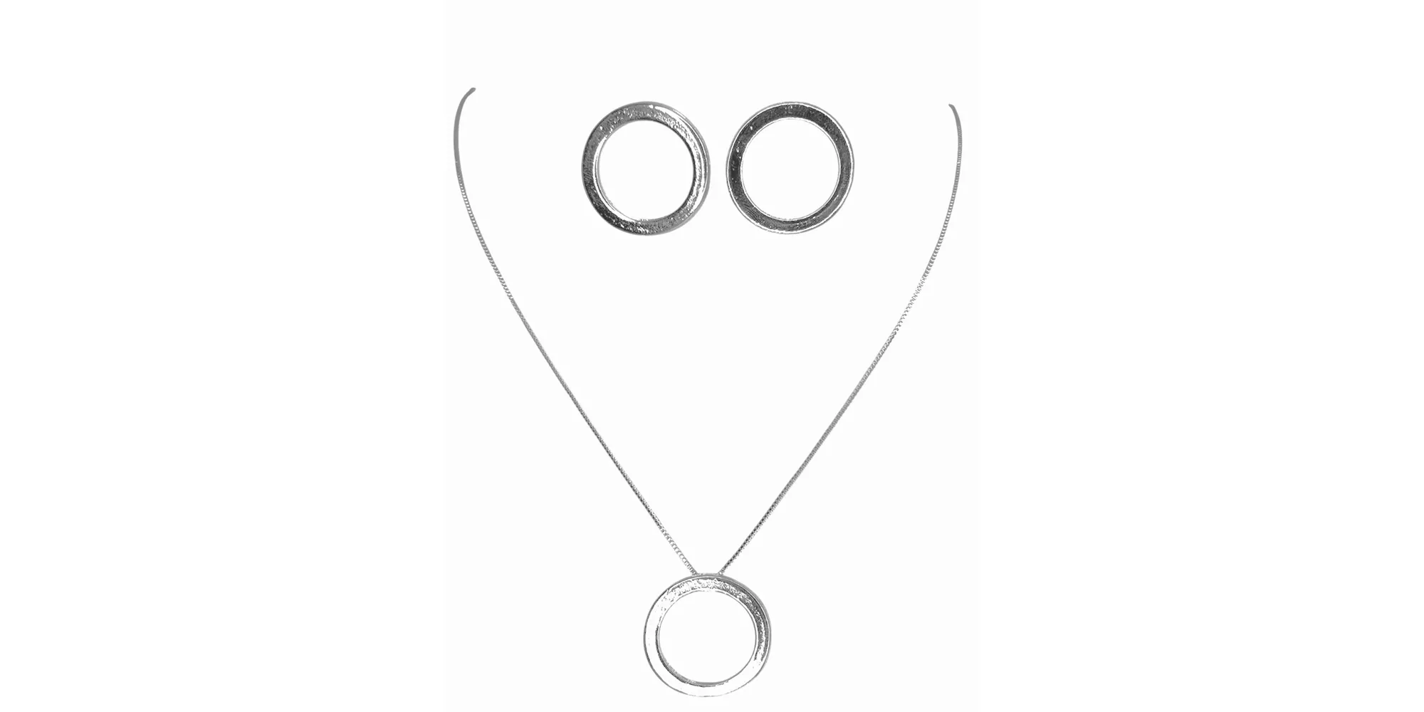 Conjunto Arco Vazado Banhado A Prata 925 
