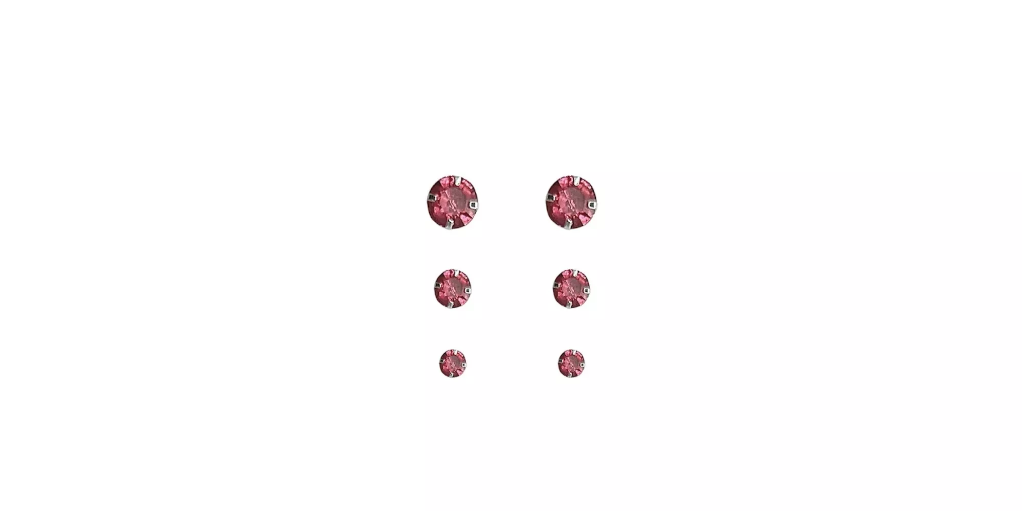 Brinco Trio Bolinha Rubi Banhado A Prata 925 - 000... - RC JOIAS BY RUDI