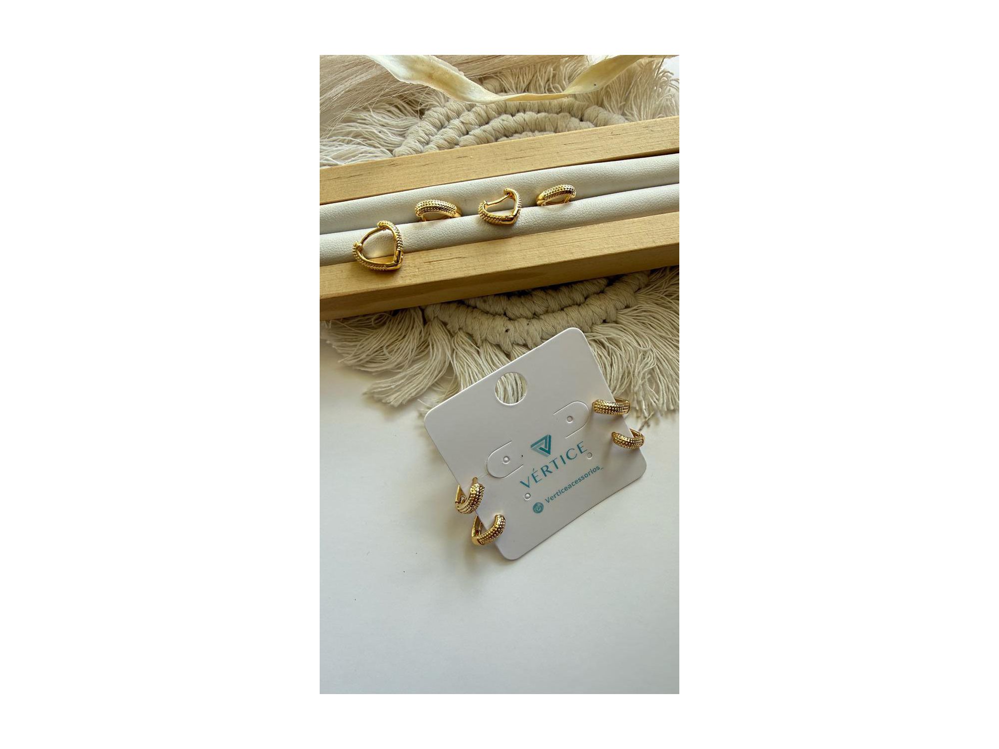 Dupla Argolas semijoia - Vértice Acessórios