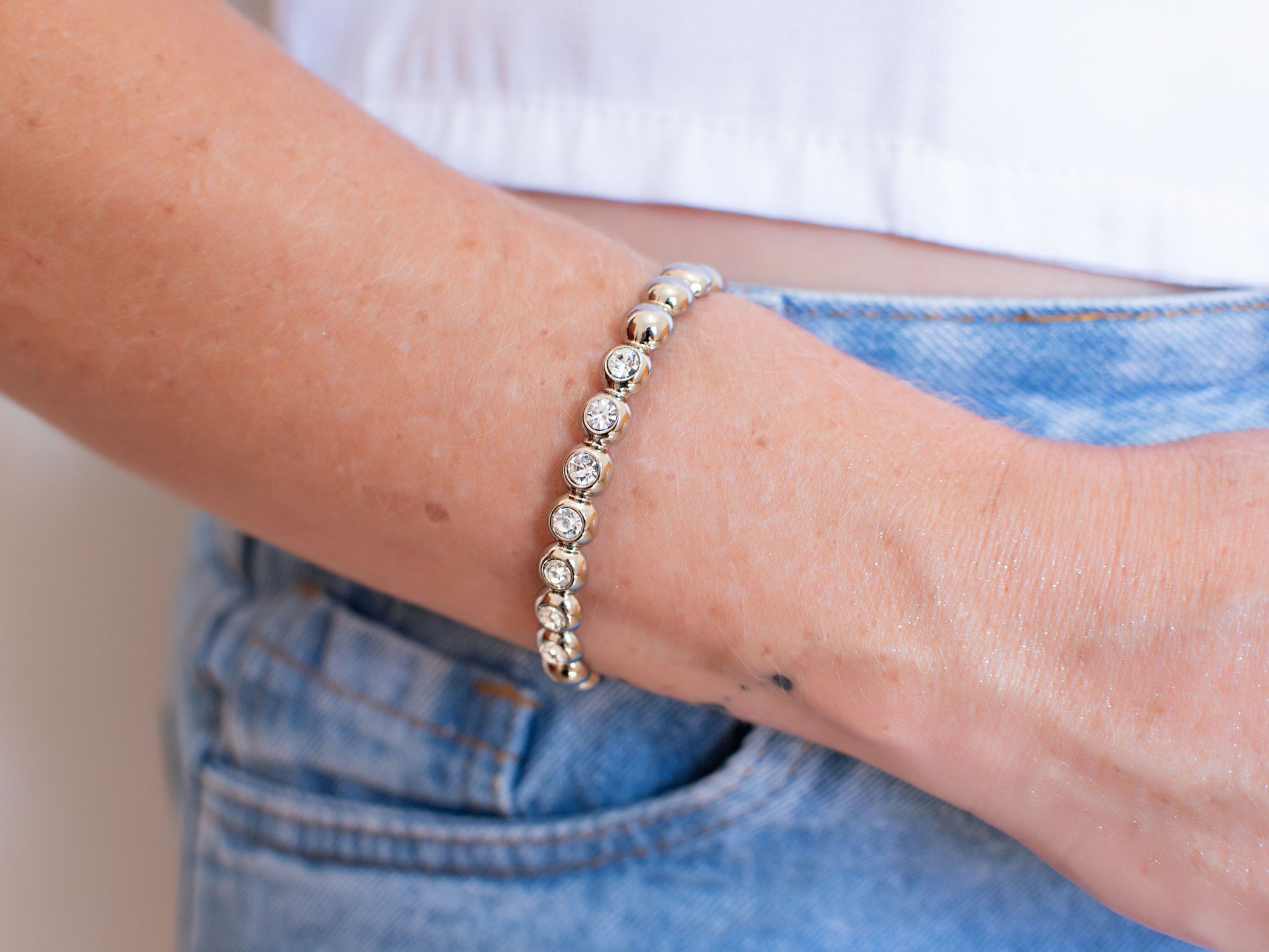Bracelete Com Brilho Banhado - Vértice Acessórios