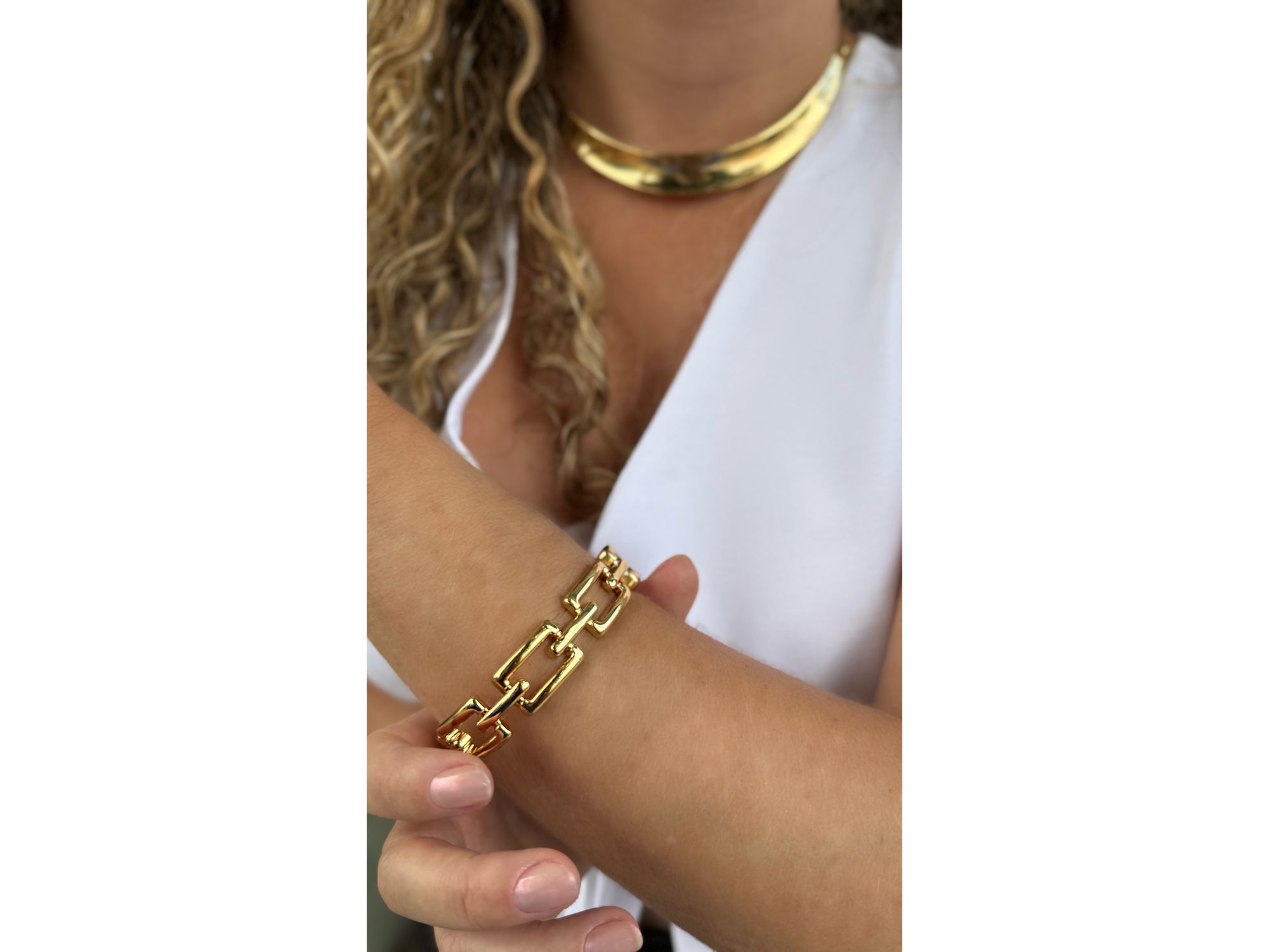 Bracelete Corrente Quadrada - Vértice Acessórios